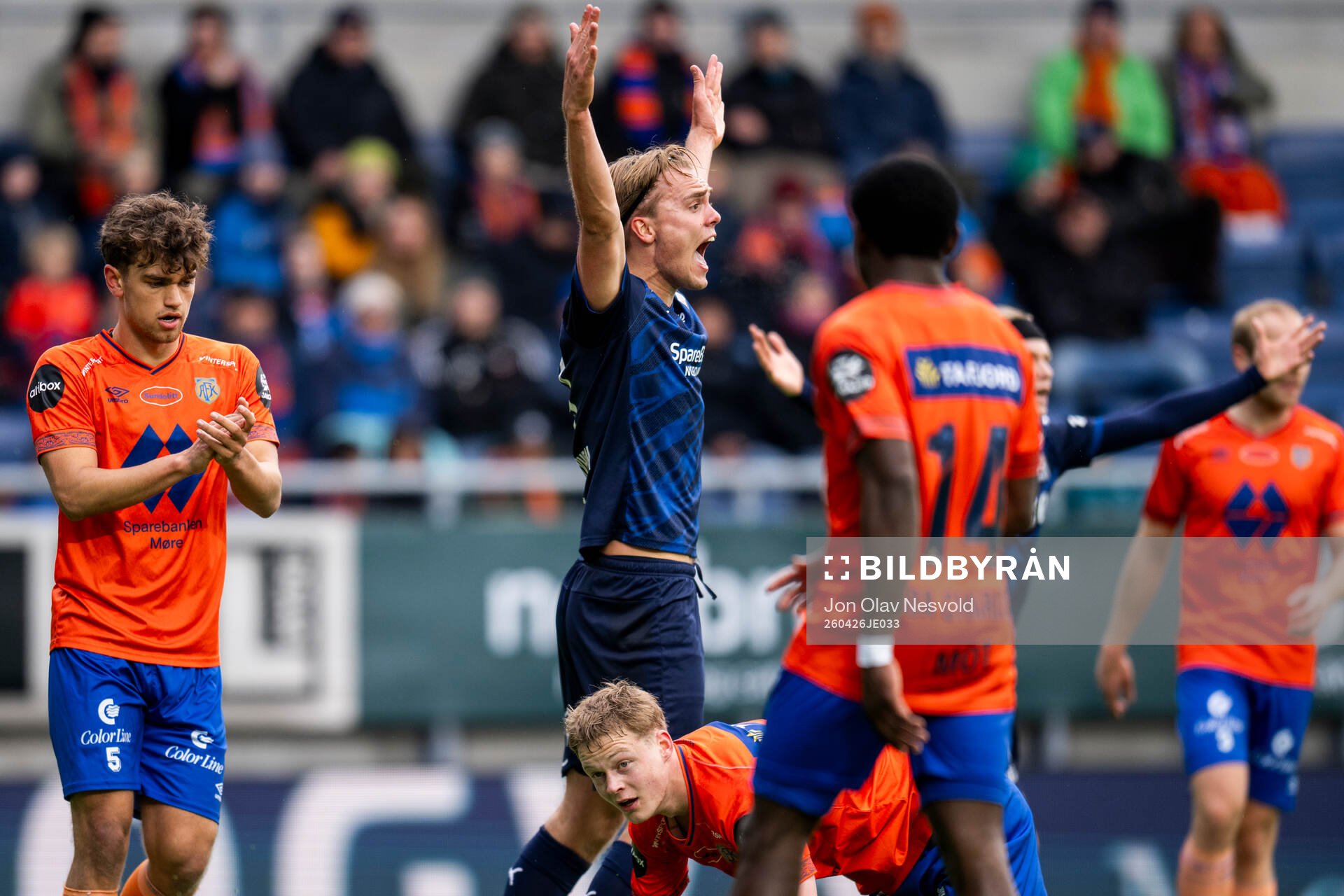 Leander Næss Alvheim of Kristiansund reacts