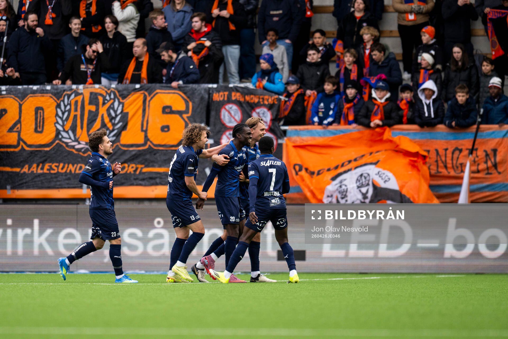Wilfred George Igor of Kristiansund celebrates with