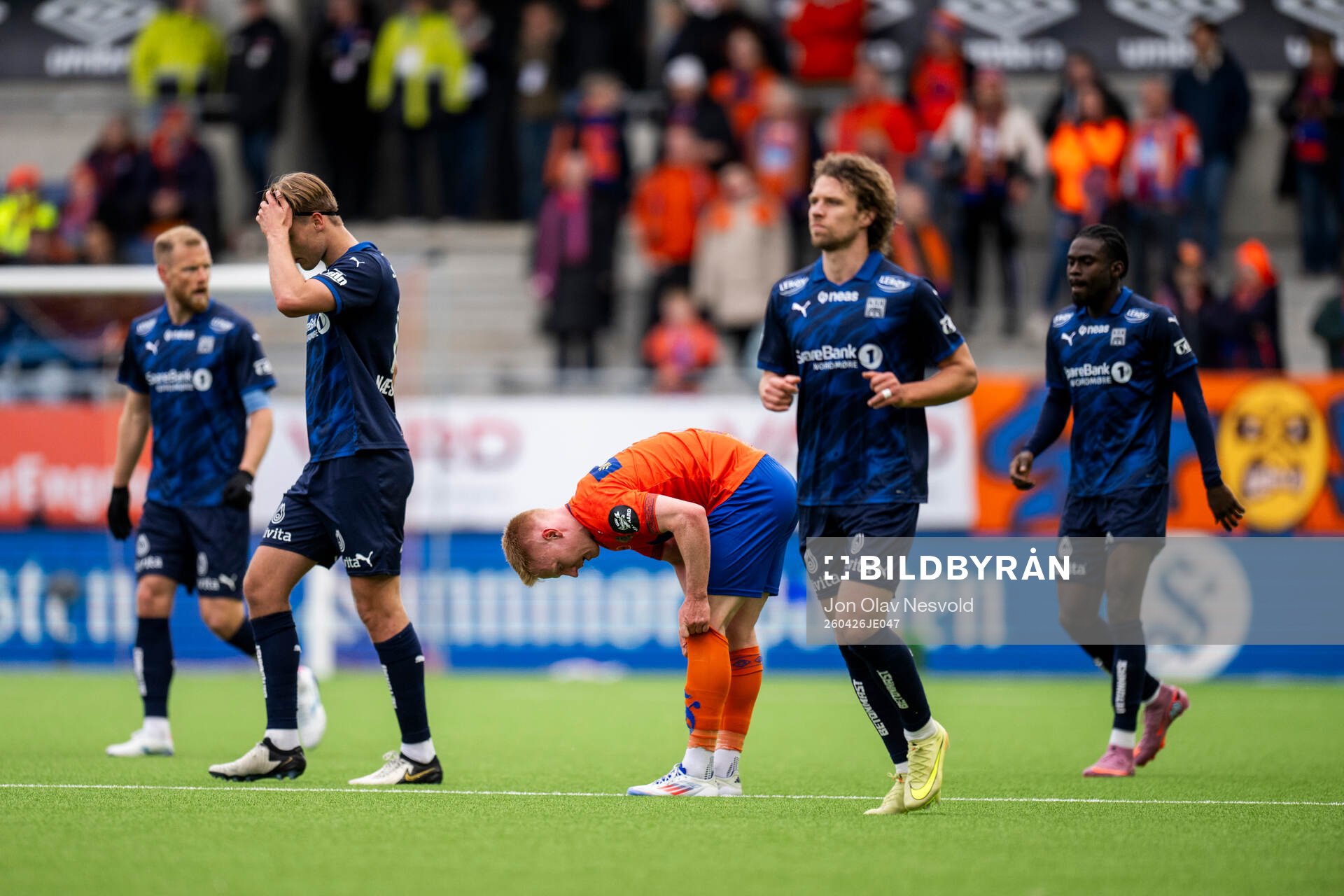 Kristoffer Nessø of Aalesund looks dejected
