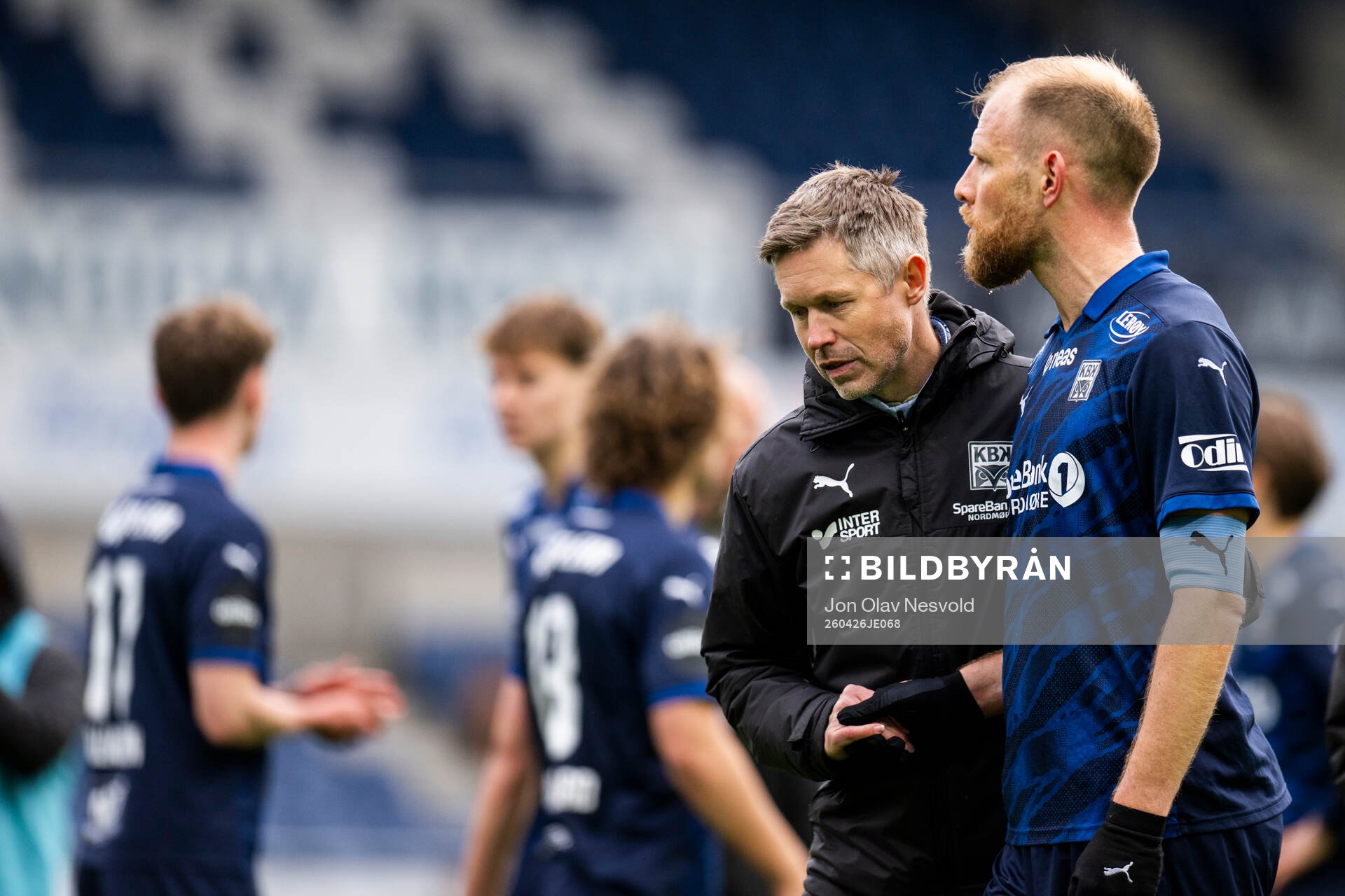 Head coach Amund Skiri and Dan Peter Ulvestad of