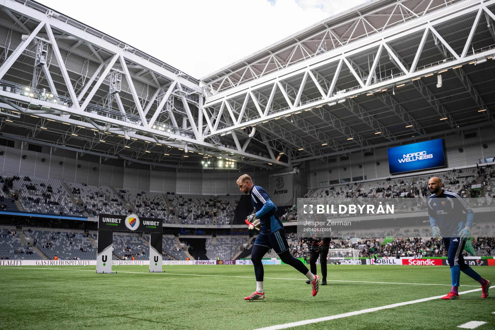 Djurgårdens målvakter Jacob Rinne och Filip Manojlovic