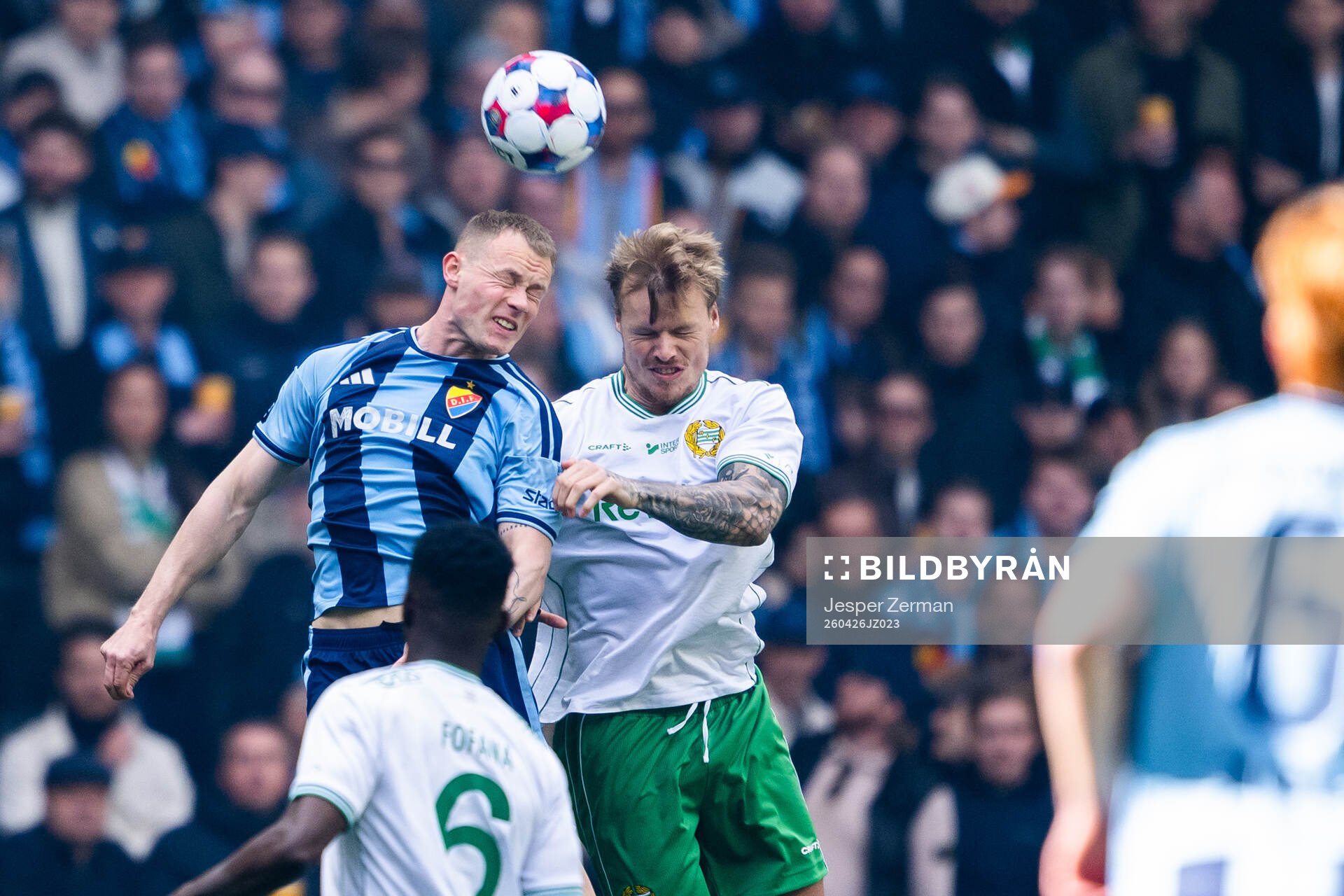 Djurgårdens Kristian Lien och Hammarbys Victor Eriksson