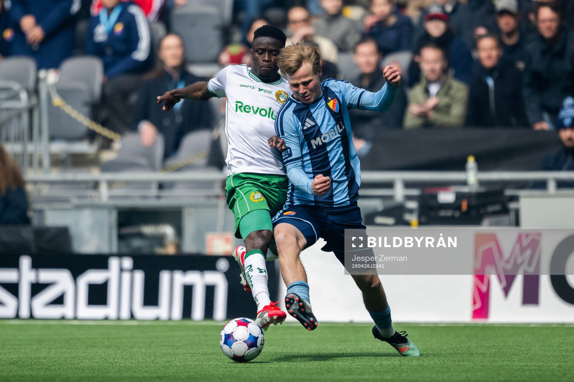 Hammarbys Ibrahima Breze Fofana och Djurgårdens Bo Hegland