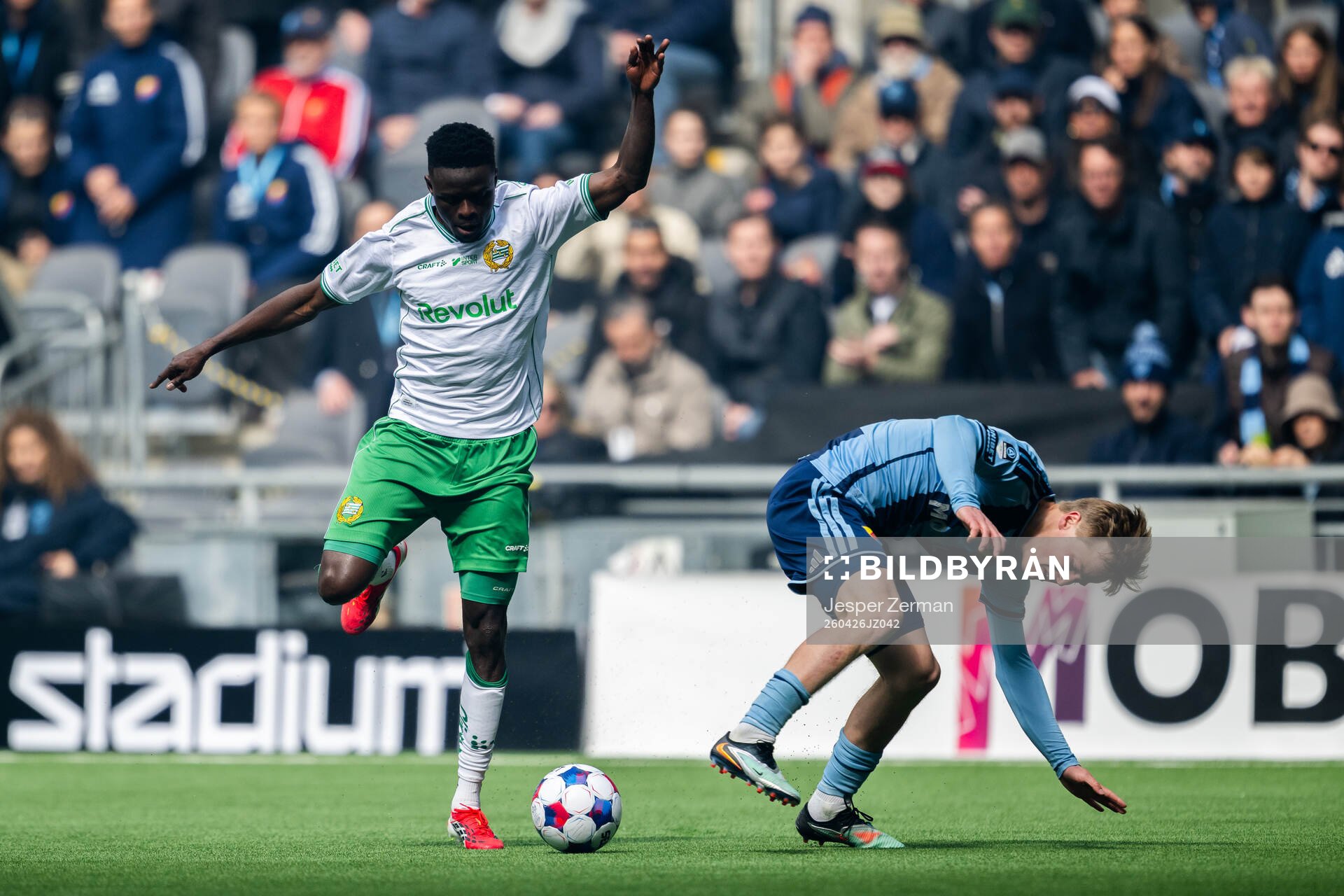 Hammarbys Ibrahima Breze Fofana och Djurgårdens Bo Hegland