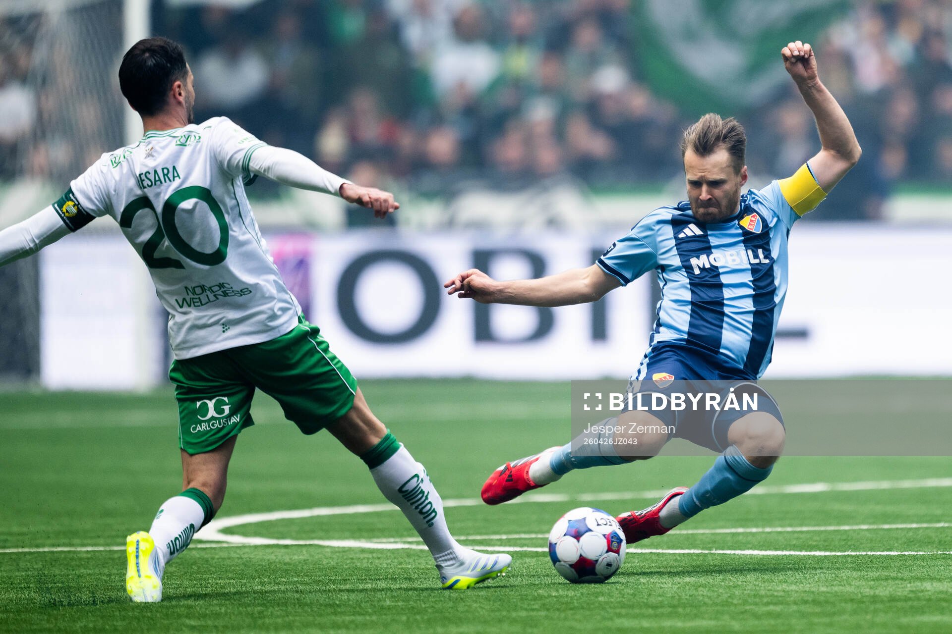 Hammarbys Nahir Besara och Djurgårdens Jacob Une