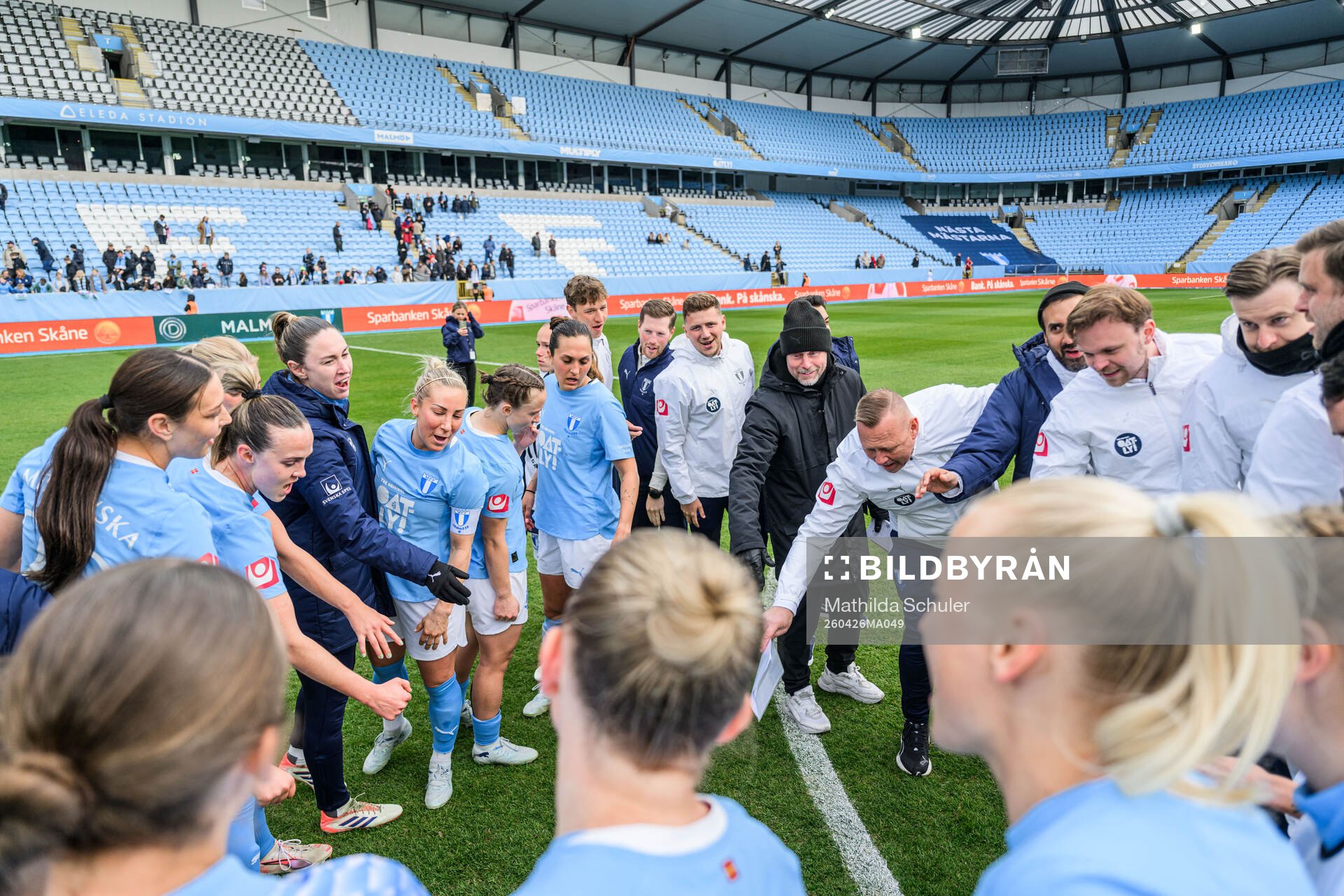 Malmö FFs Mia Persson och tränare Jonas Valfridsson