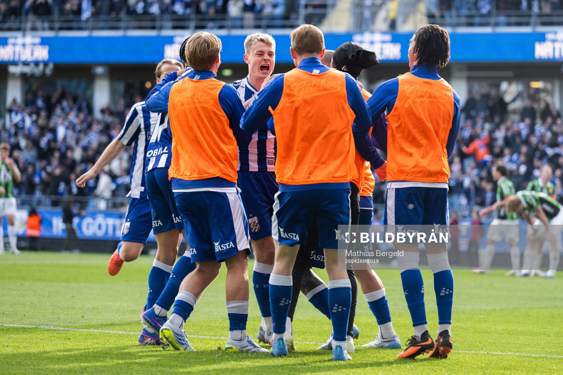 IFK Göteborgs David Kruse jublar med lagkamrater