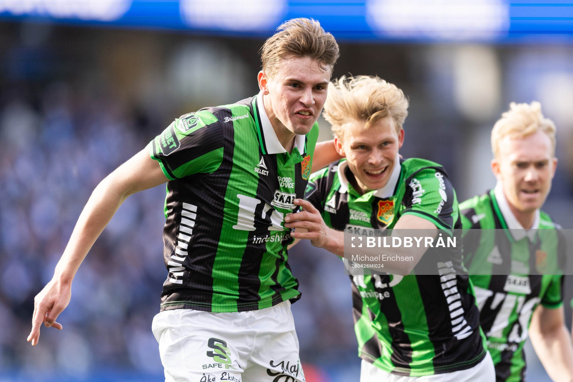 GAIS Max Andersson och Rasmus Niklasson Petrovic jublar