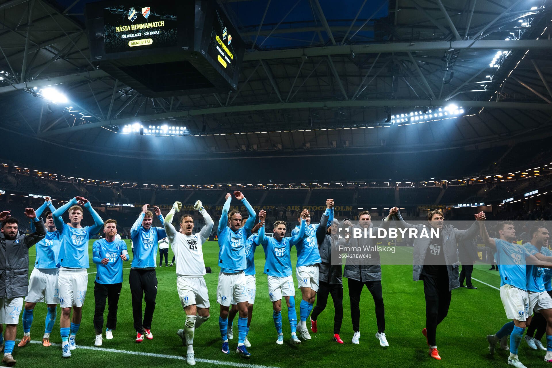 Malmö FFs spelare jublar
