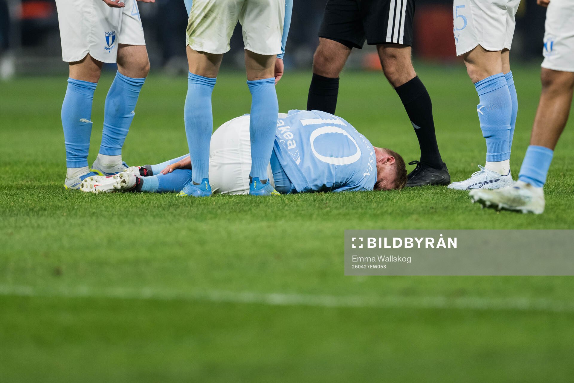 Malmö FFs Anders Christiansen har ont