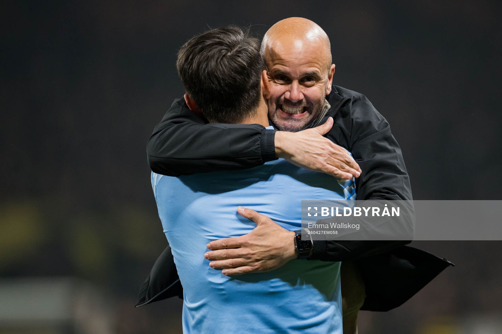 Malmö FFs Yanis Karabelyov och huvudtränare Miguel Angel