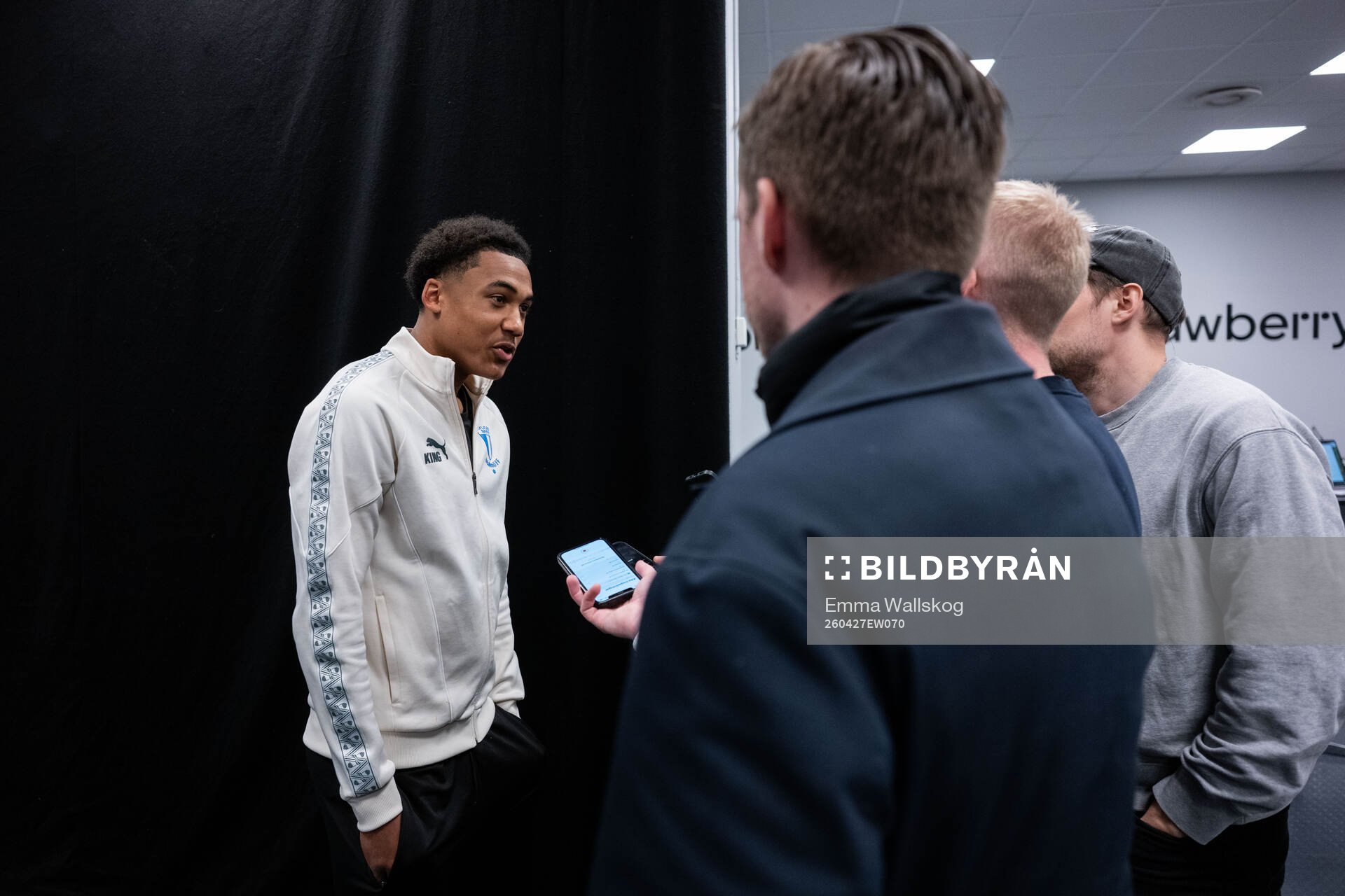 Malmö FFs Theodor Lundbergh i mixade zonen