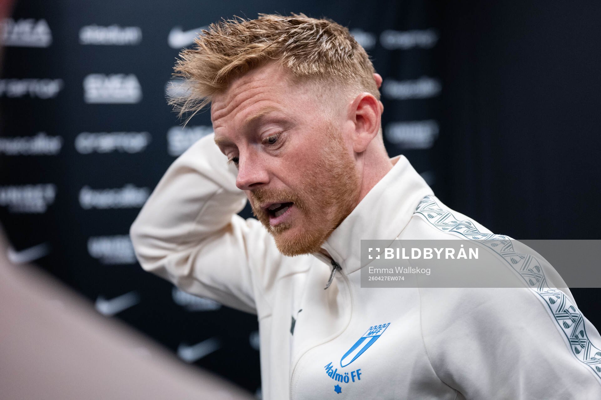 Malmö FFs Anders Christiansen i mixade zonen