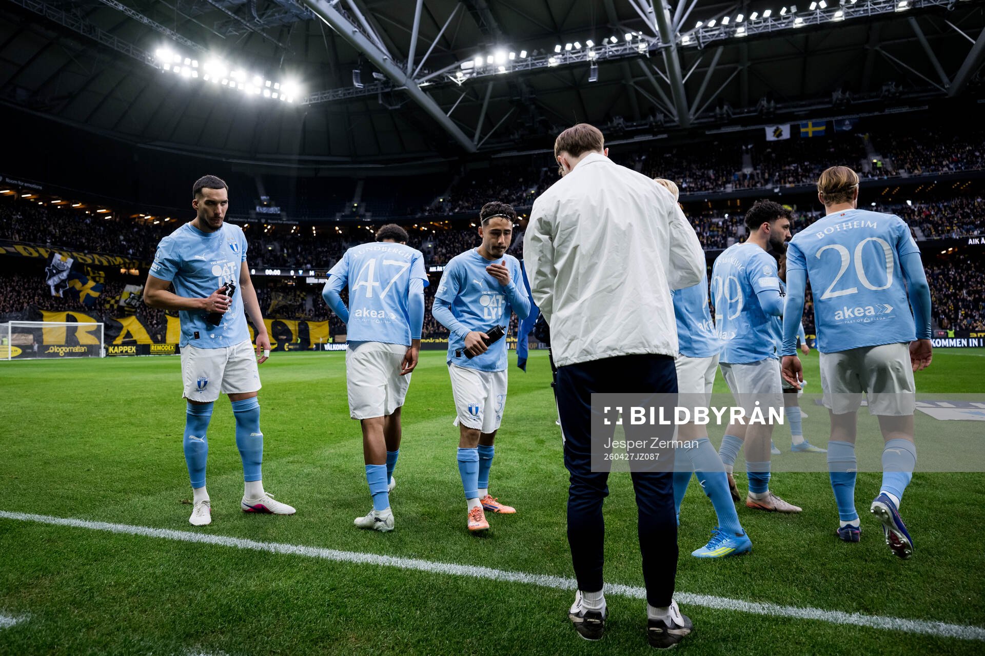 Malmö FFs Andrej Djuric,  Theodor Lundbergh och Adrian