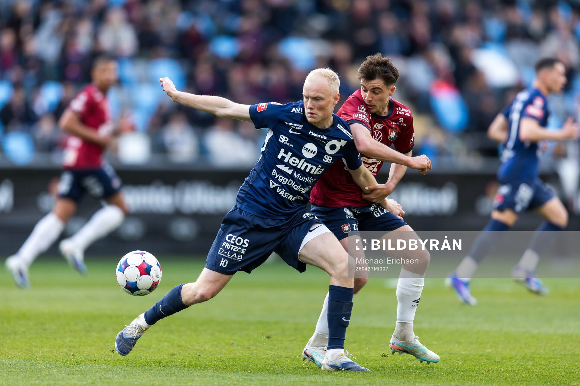 Degerfors Marcus Rafferty och Örgrytes Owen Parker-Price