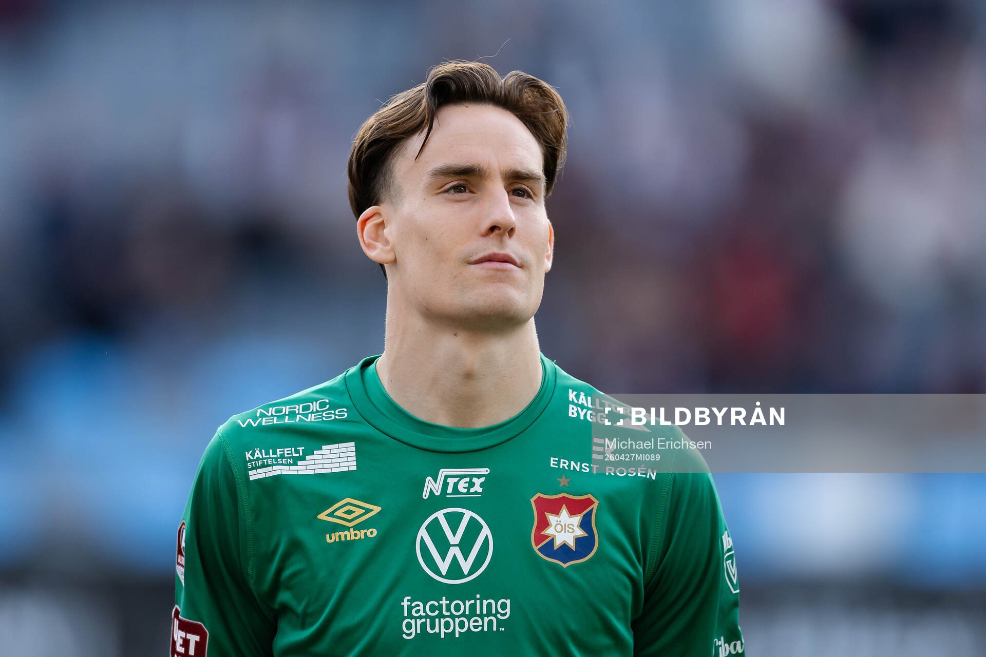Örgrytes målvakt Hampus Gustafsson på line up