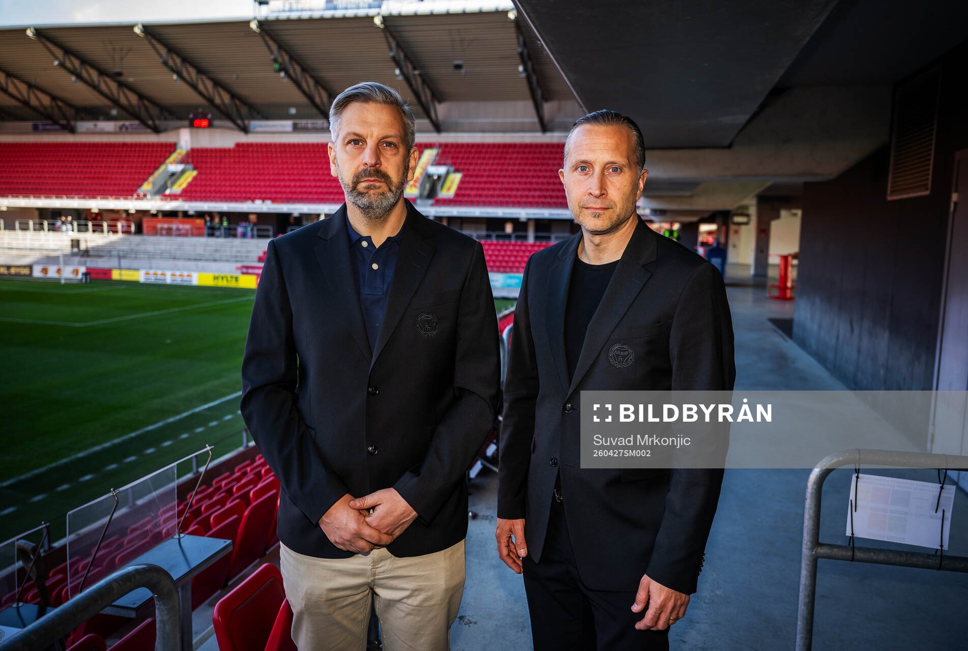Kalmars klubbchef David Måsegård och sportchefen Mats