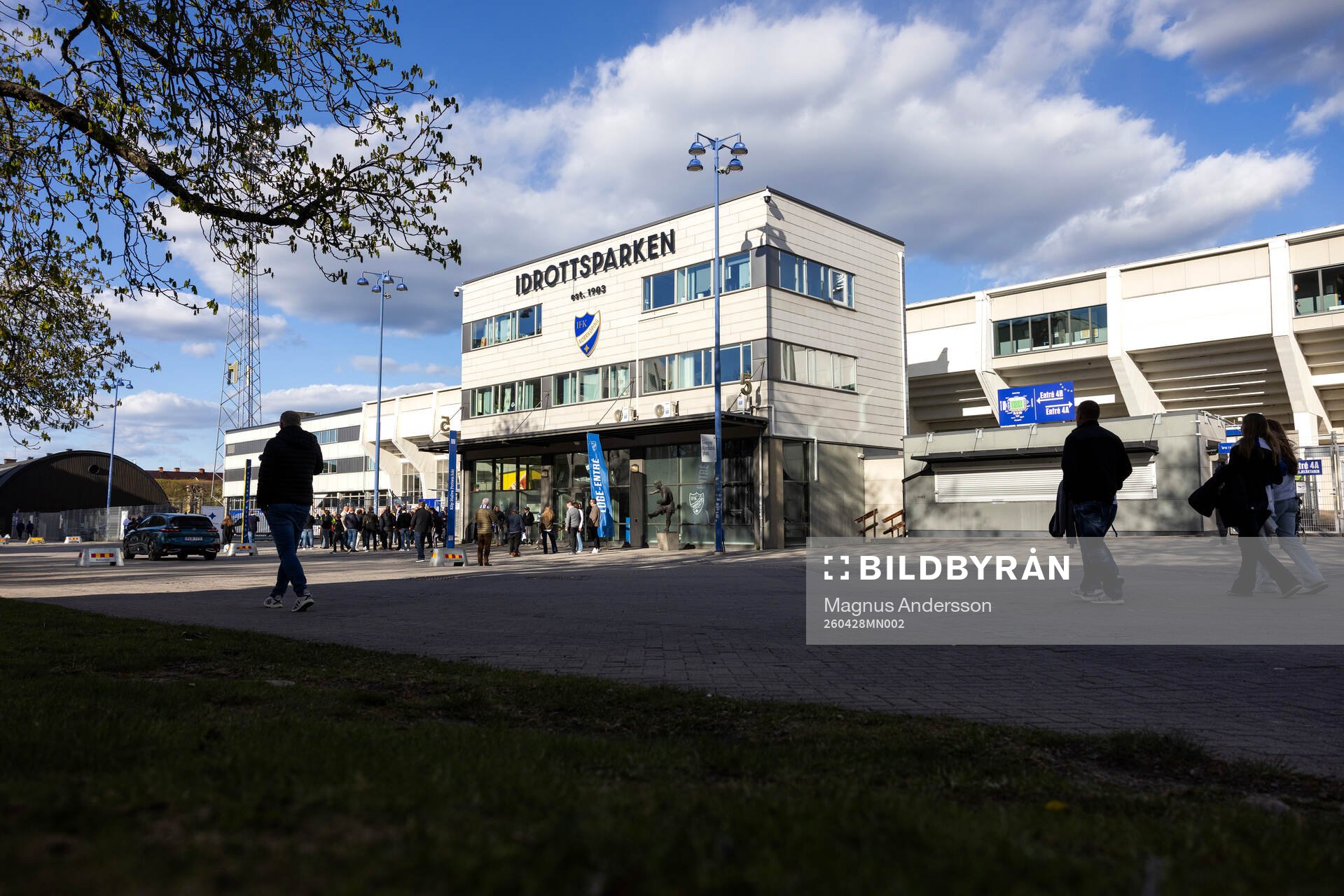 Exteriör vy av Norrköpings Idrottspark