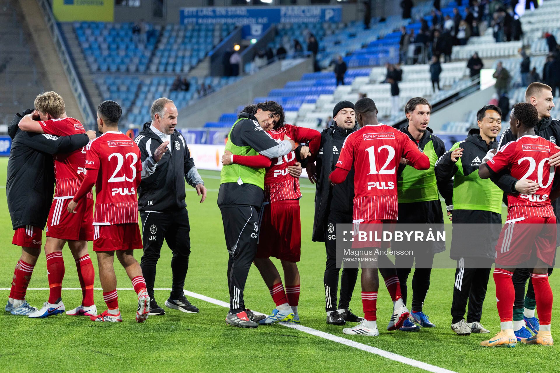 Landskronas spelare jublar