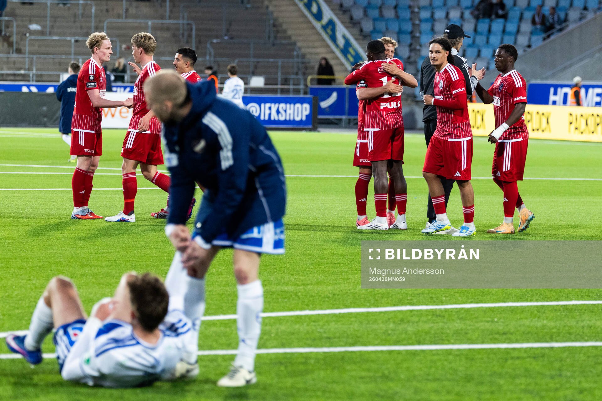 Landskronas spelare jublar