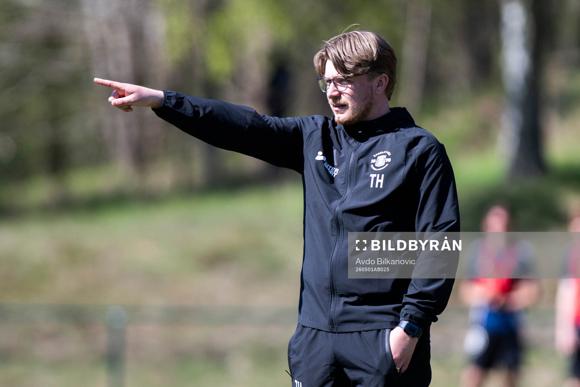 Ängelholms tränare Tim Hallén
