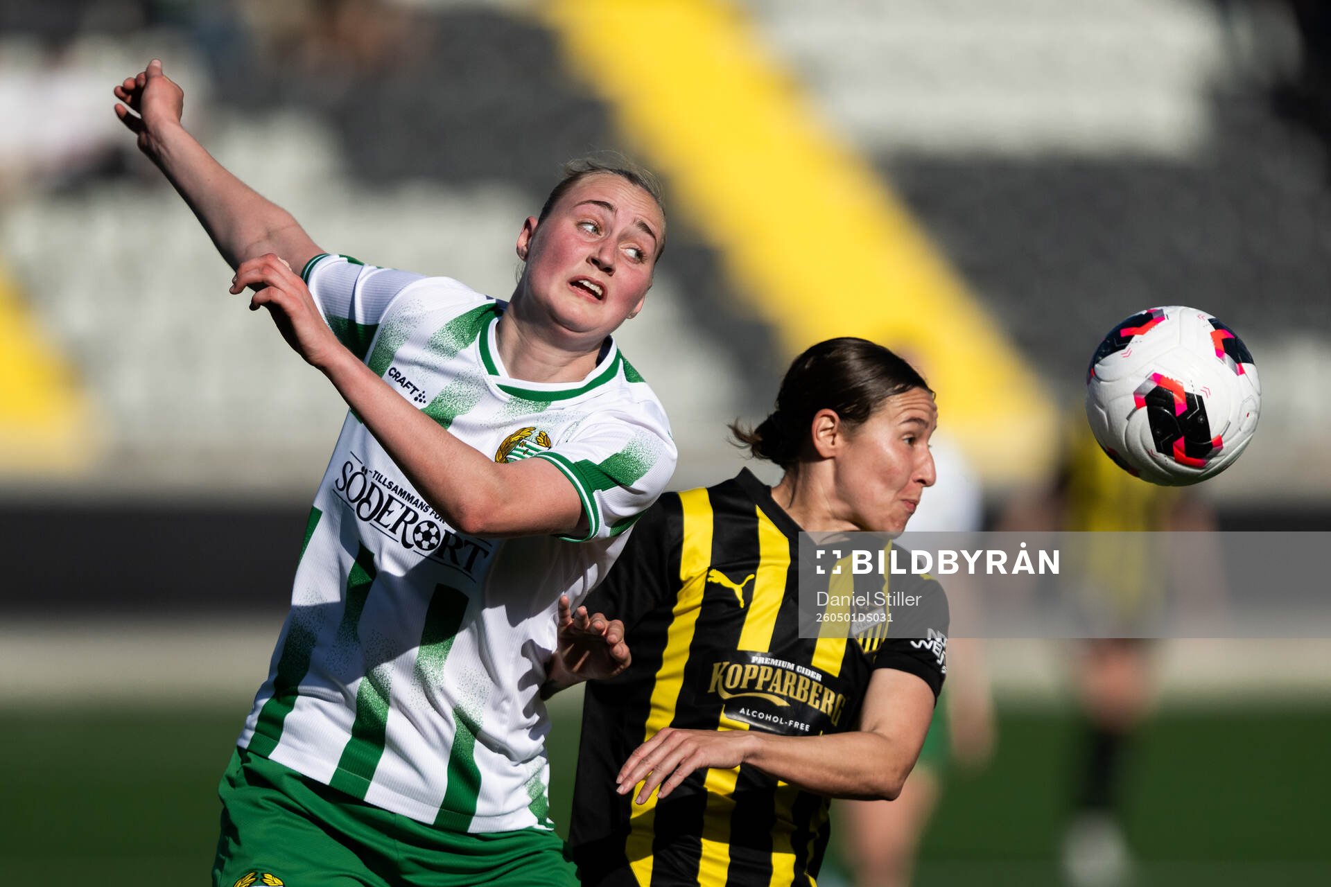Emilie Bragstad of Hammarby and Tabitha Michelle Tindell of