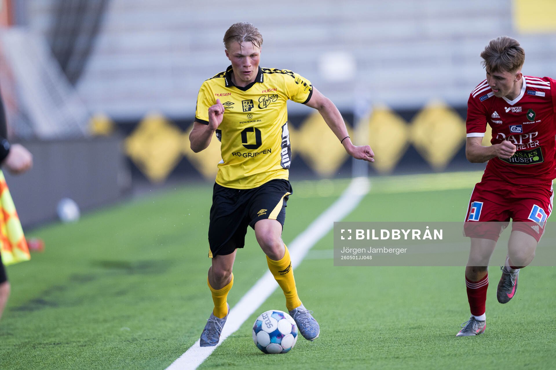 Elfsborgs Konrad Folkesson och Skövde AIKs Isac Persson