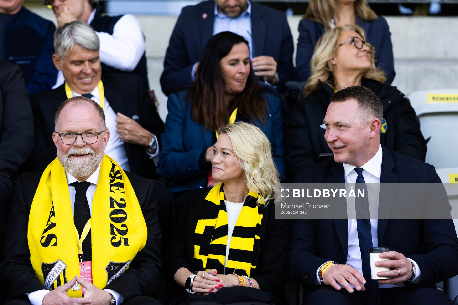 Anders Billström, president of Häcken and Kim Källström