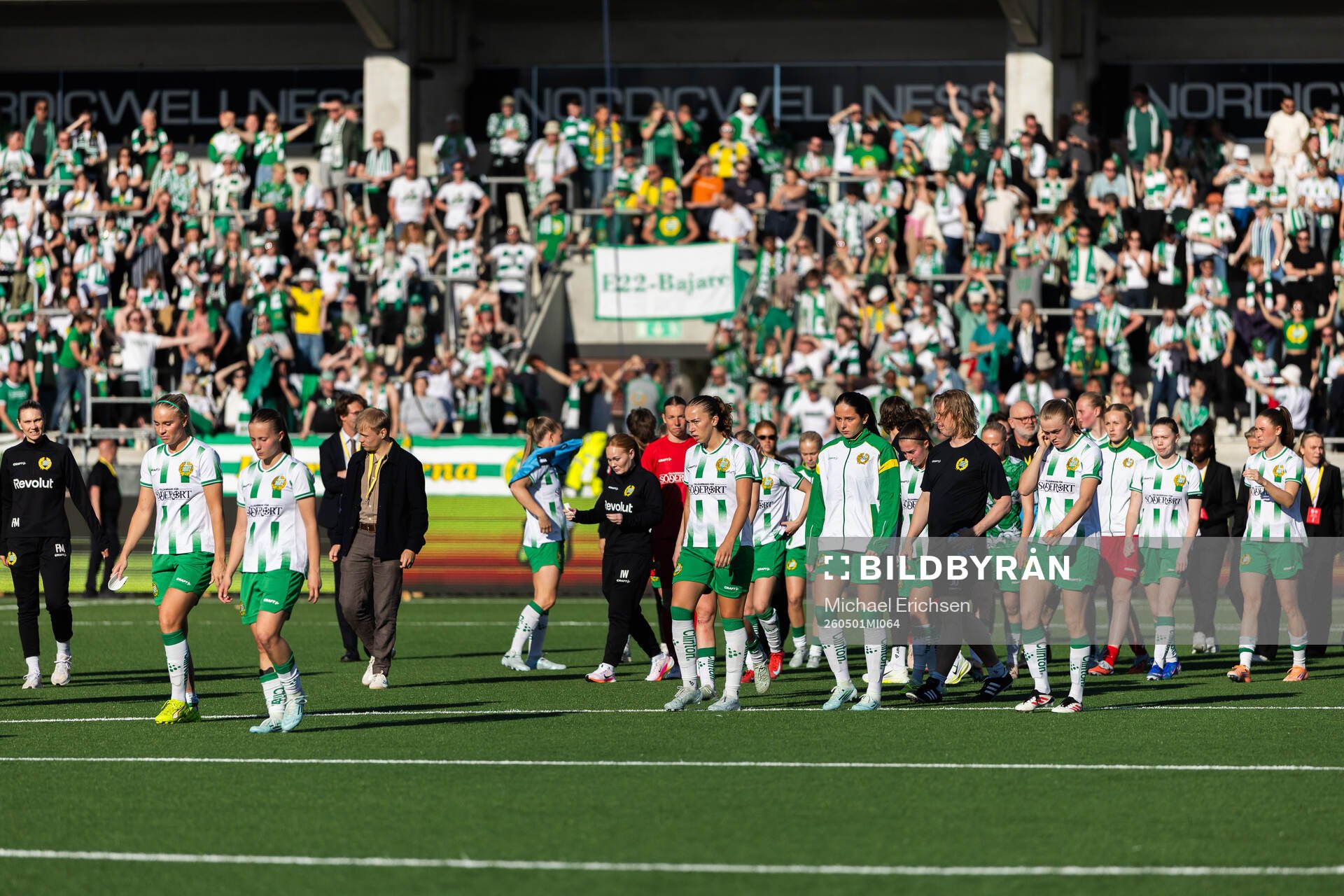 Players of Hammarby look dejected