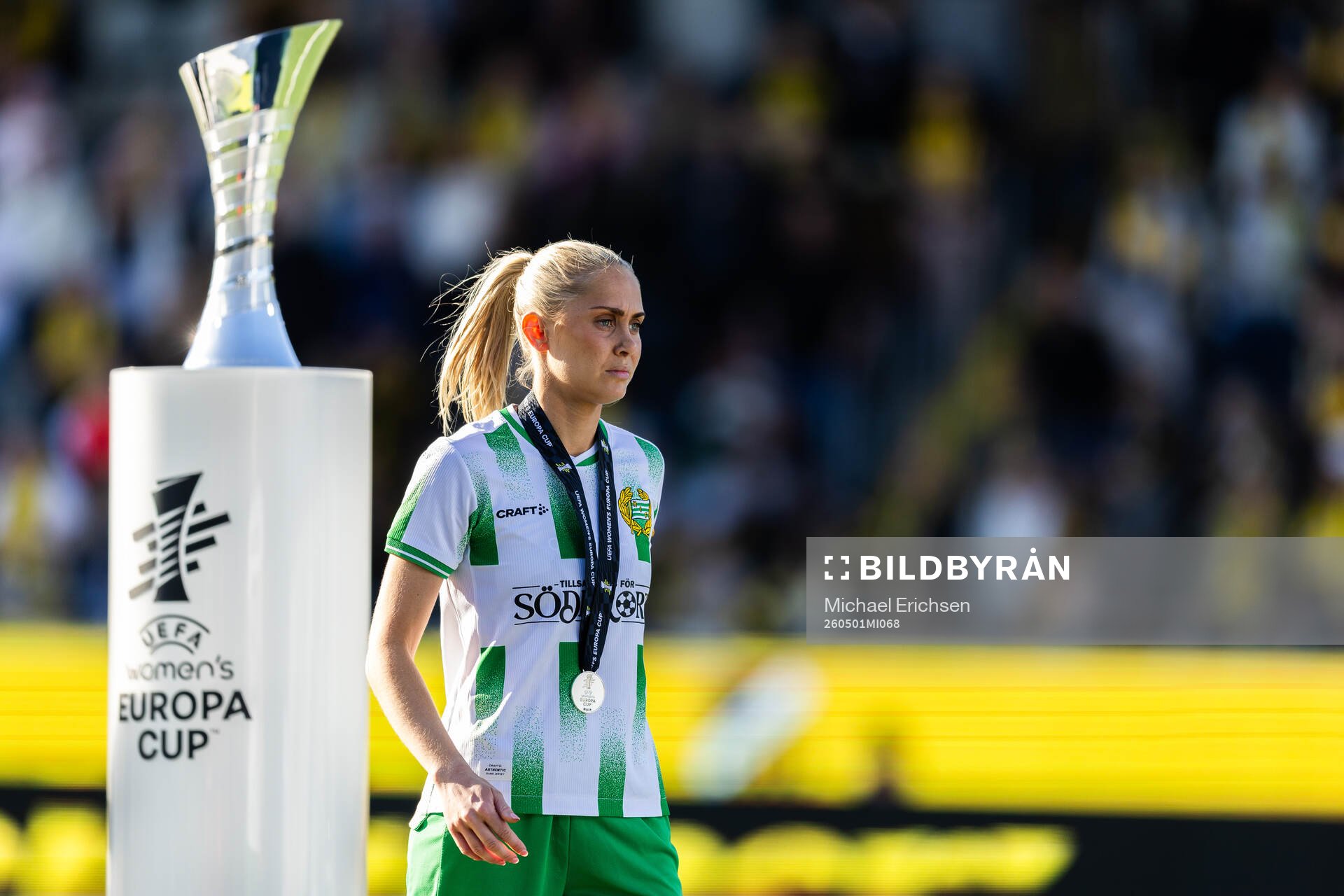 Alice Carlsson of Hammarby looks dejected