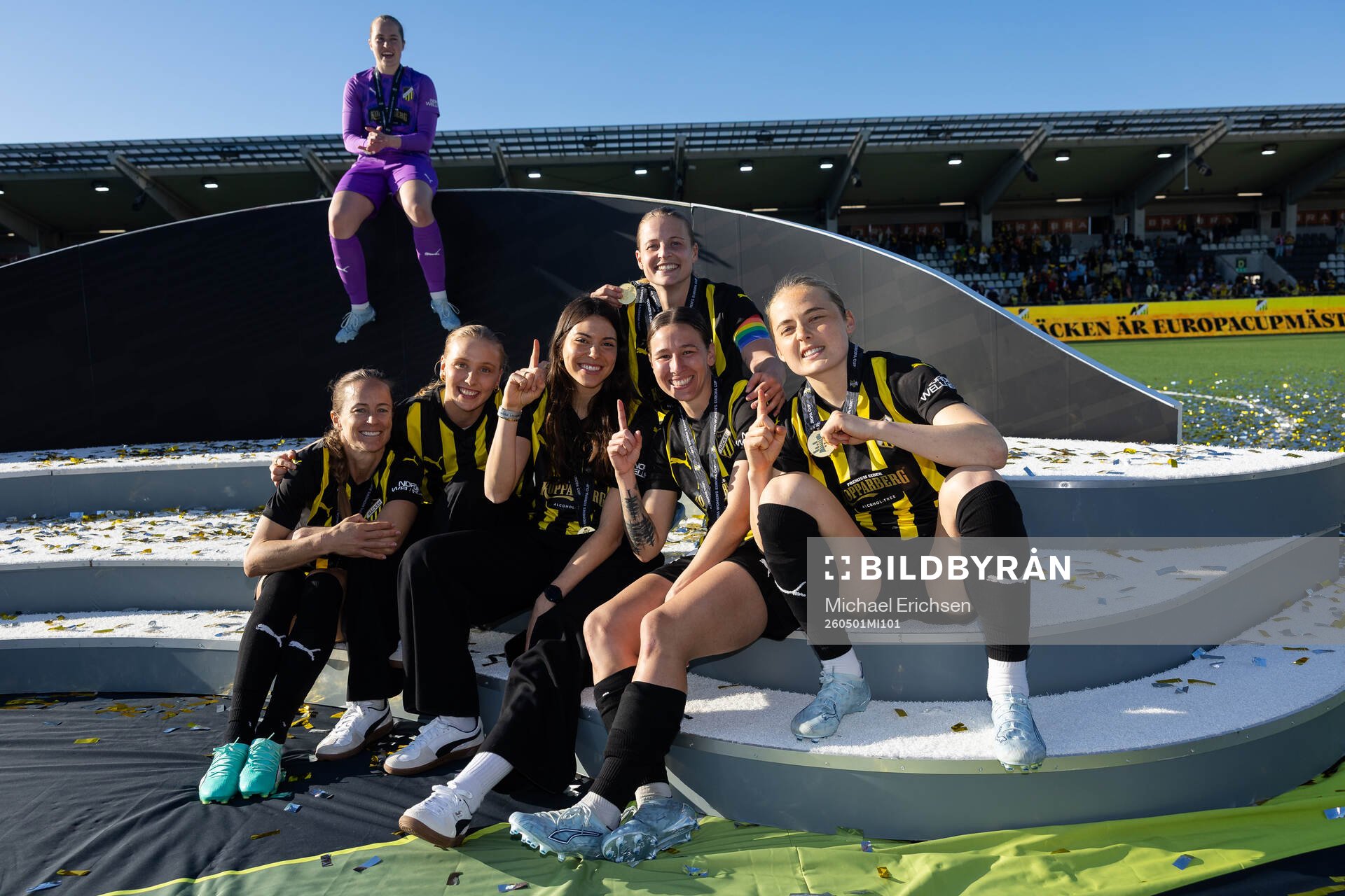Players of Häcken celebrates