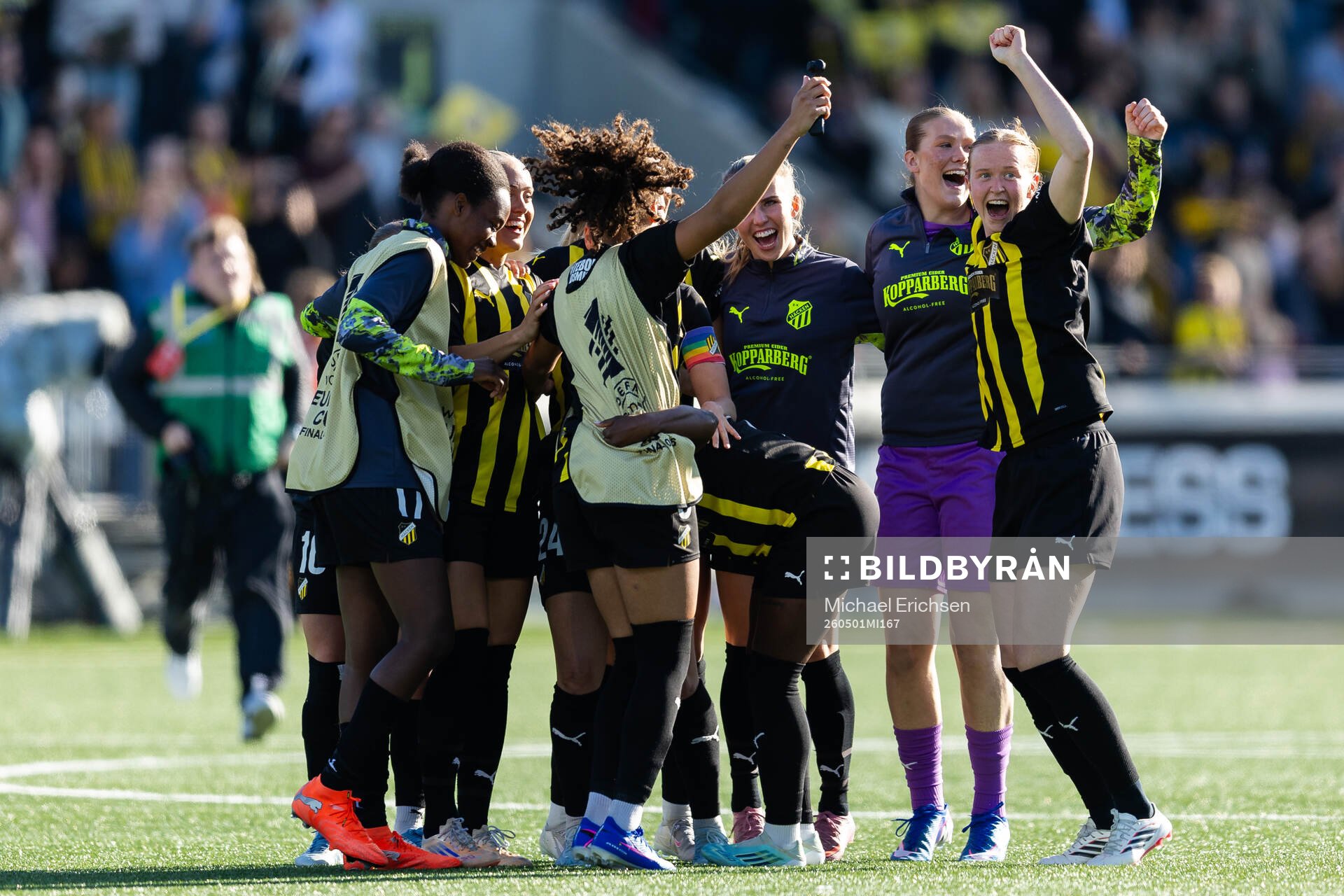 Players of Häcken celebrate