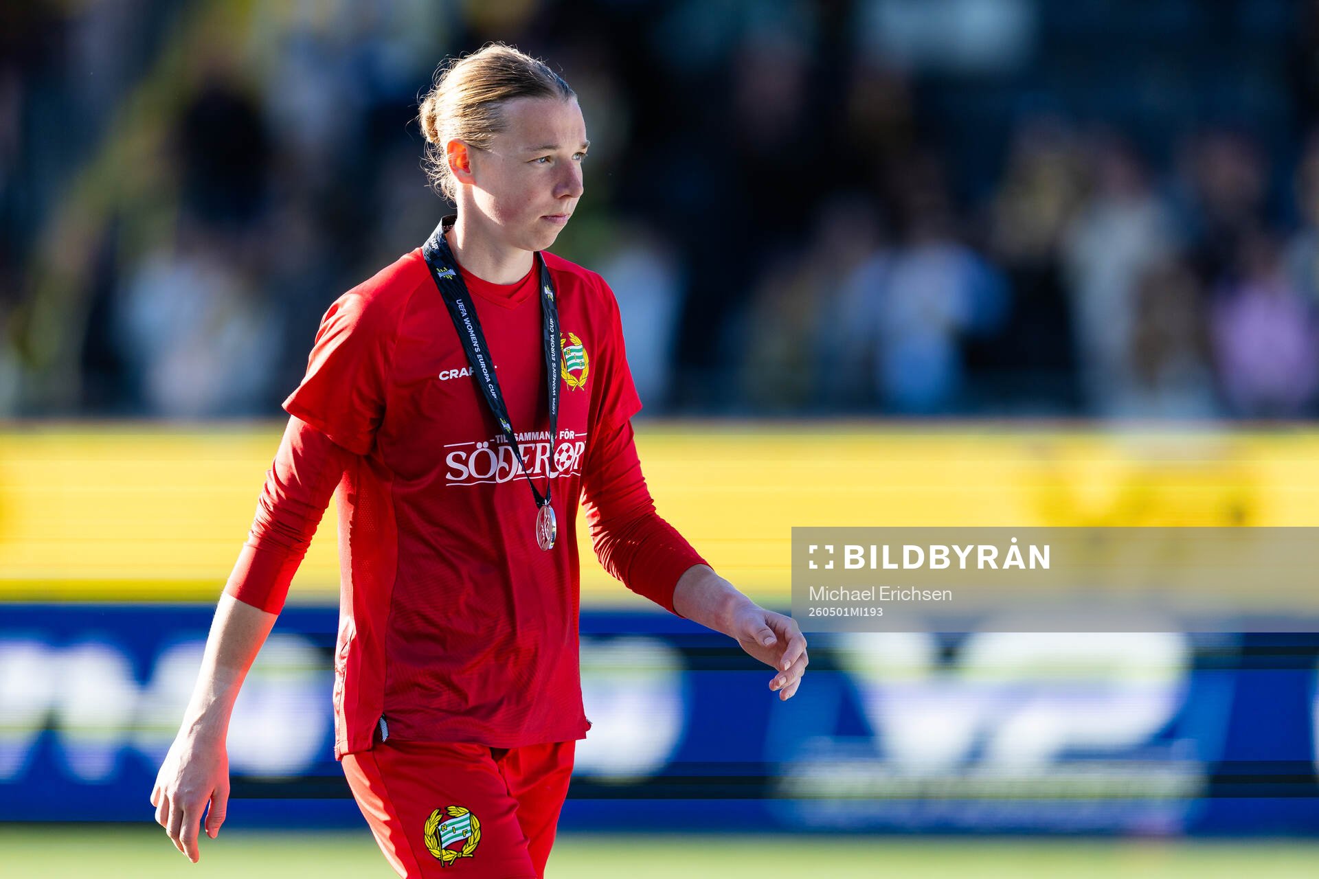 Goalkeeper Melina Loeck of Hammarby looks dejected
