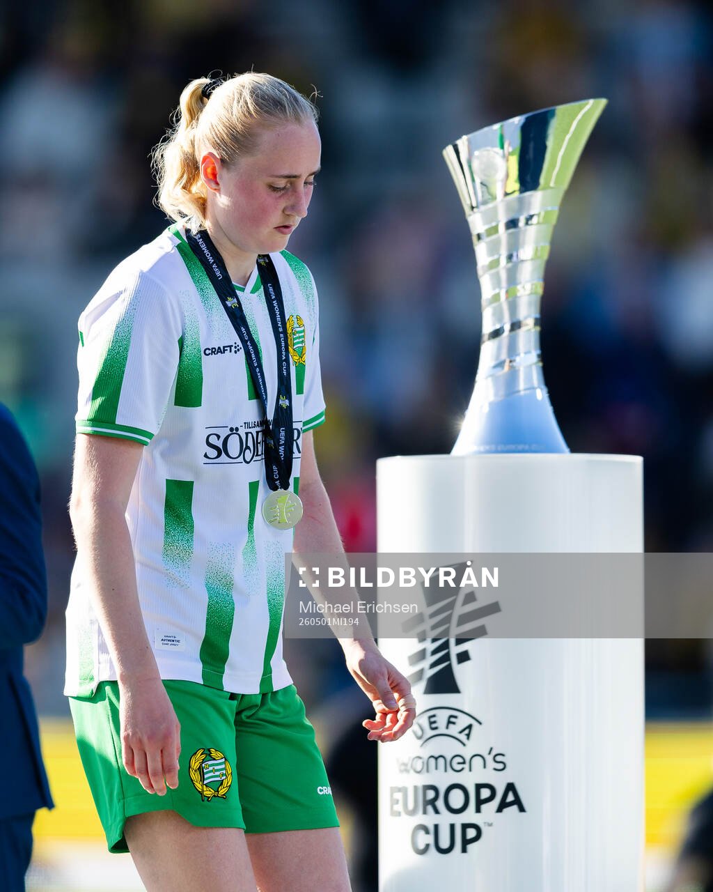 Emilie Bragstad of Hammarby looks dejected