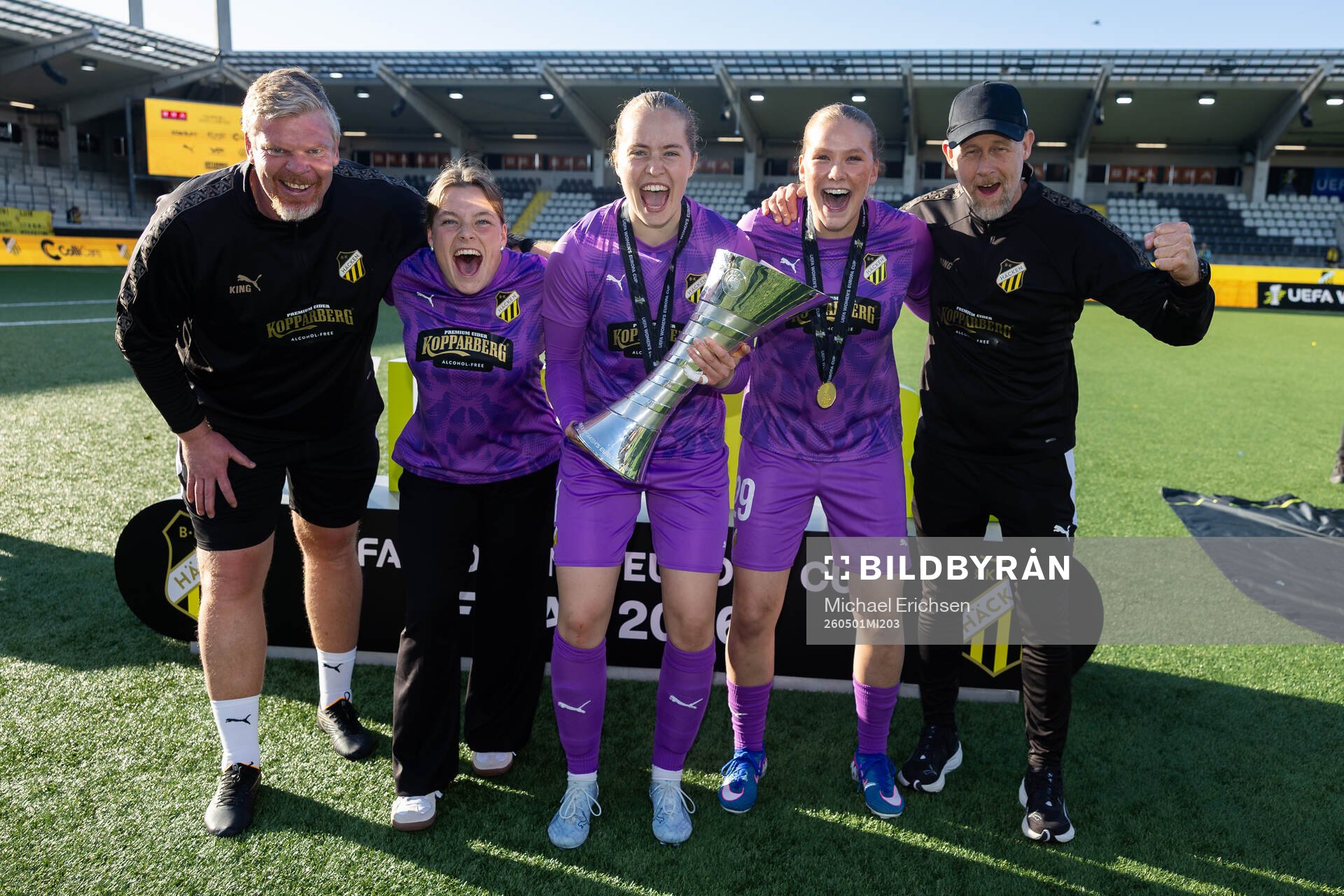 Christoffer Källqvist, goalkeeper Disa Hellwig, goalkeeper