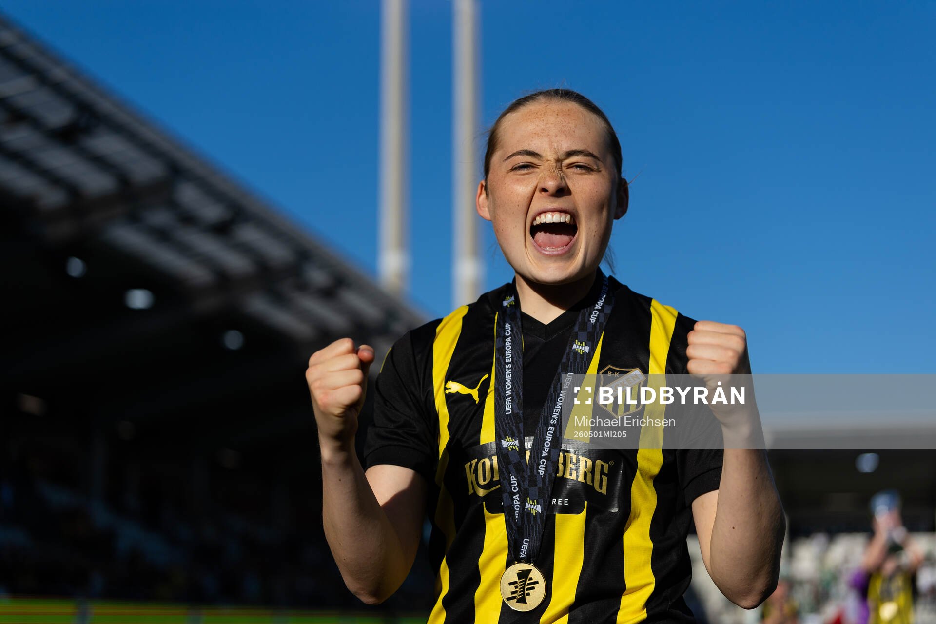 Paulina Nyström of Häcken celebrates