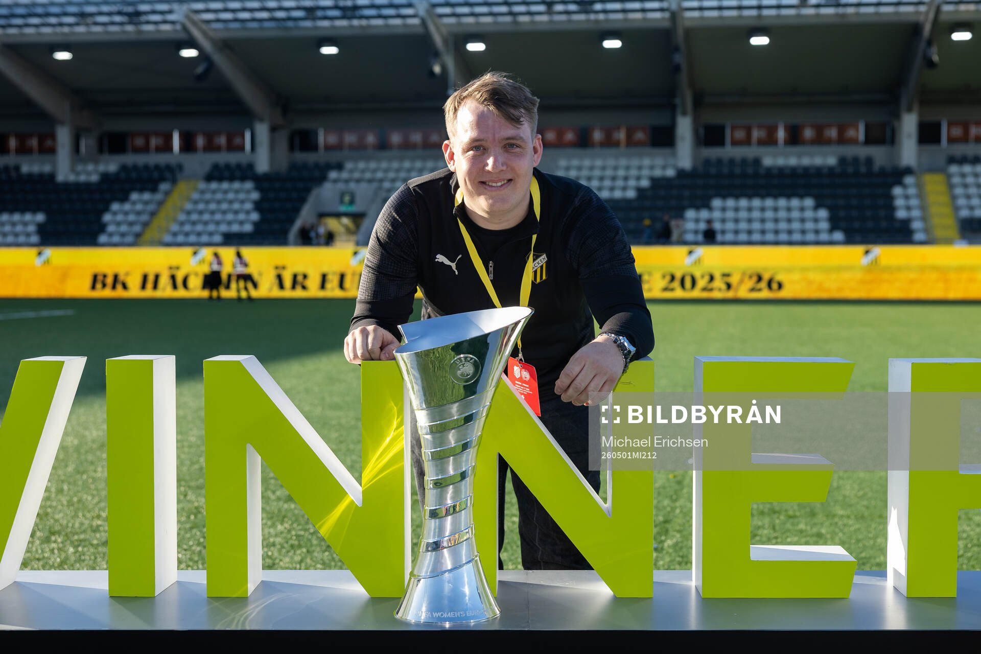 Content producer Mathias Gerlach of Häcken  celebrate with