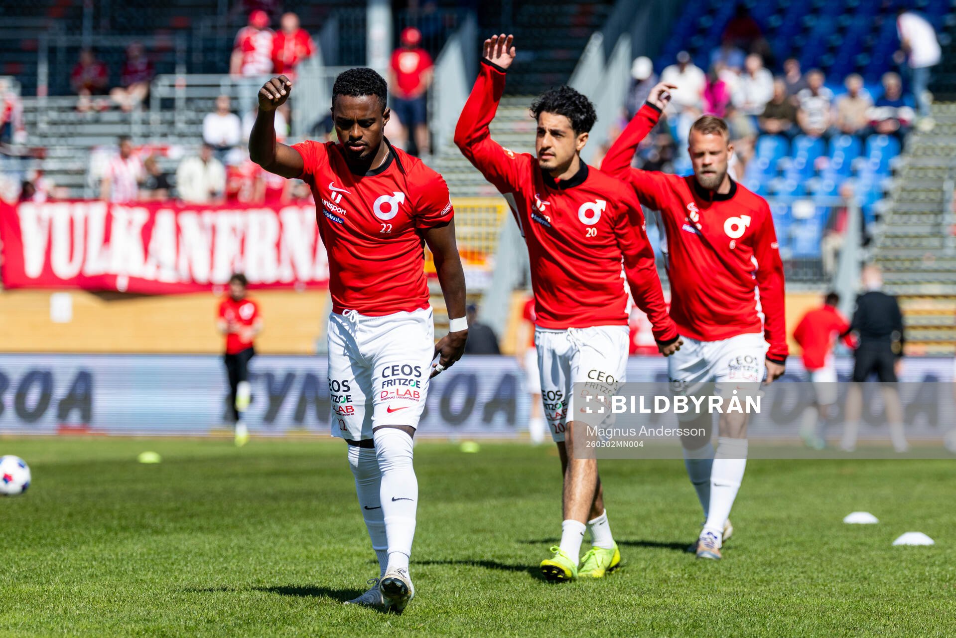 Degerfors Nahom Netabay, Elias Barsoum och Daniel Sundgren