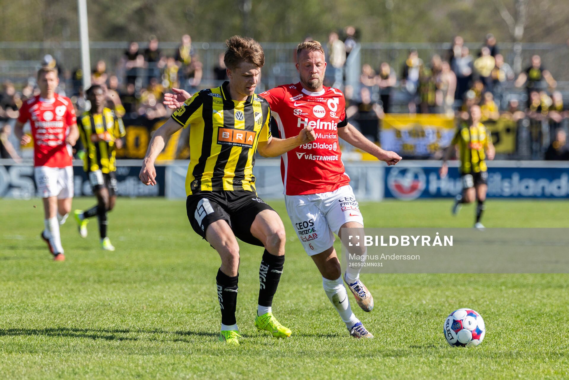 Häckens Adrian Svanbäck och Degerfors Daniel Sundgren