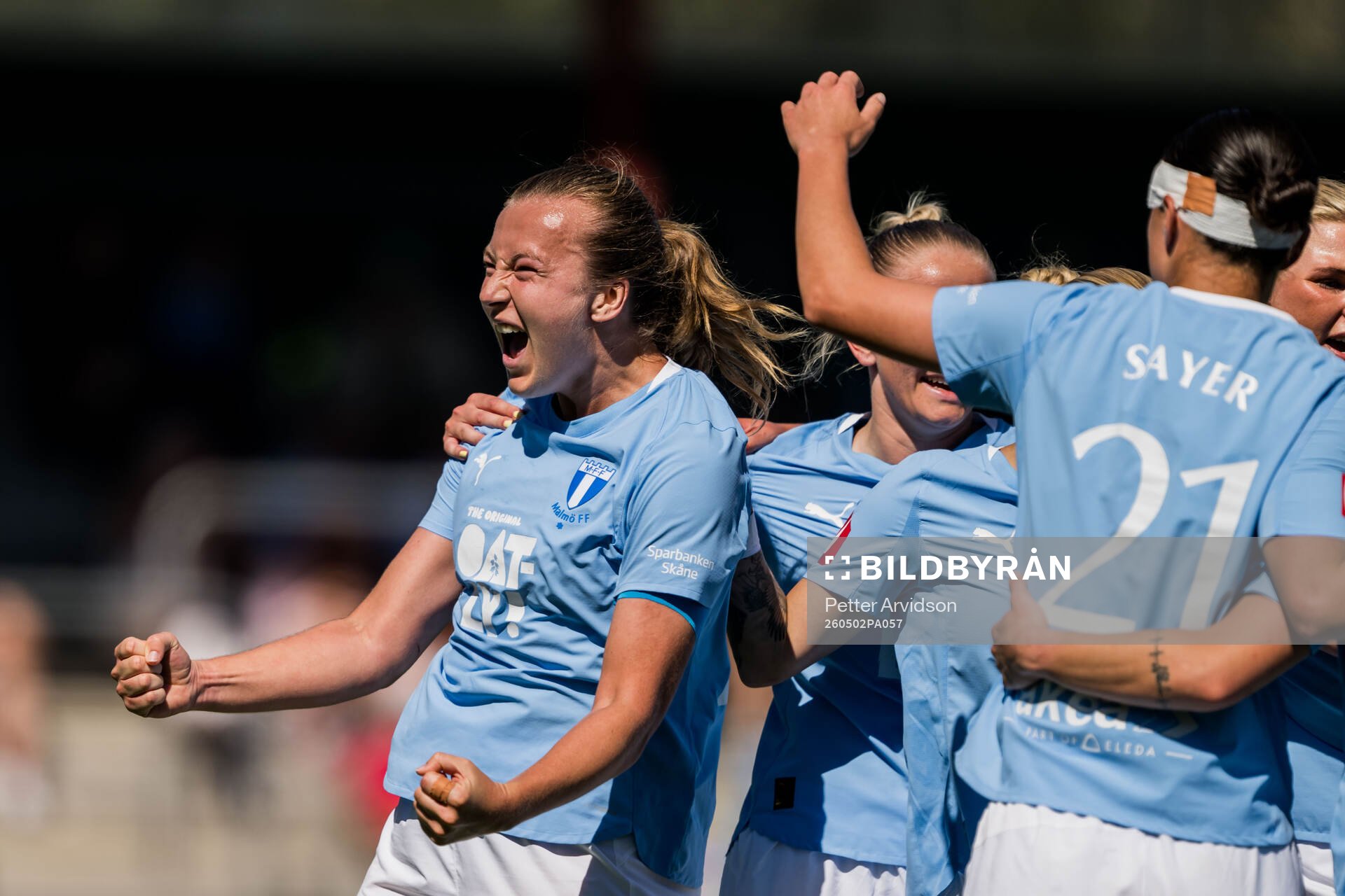 Malmö FFs Sara Kanutte jublar