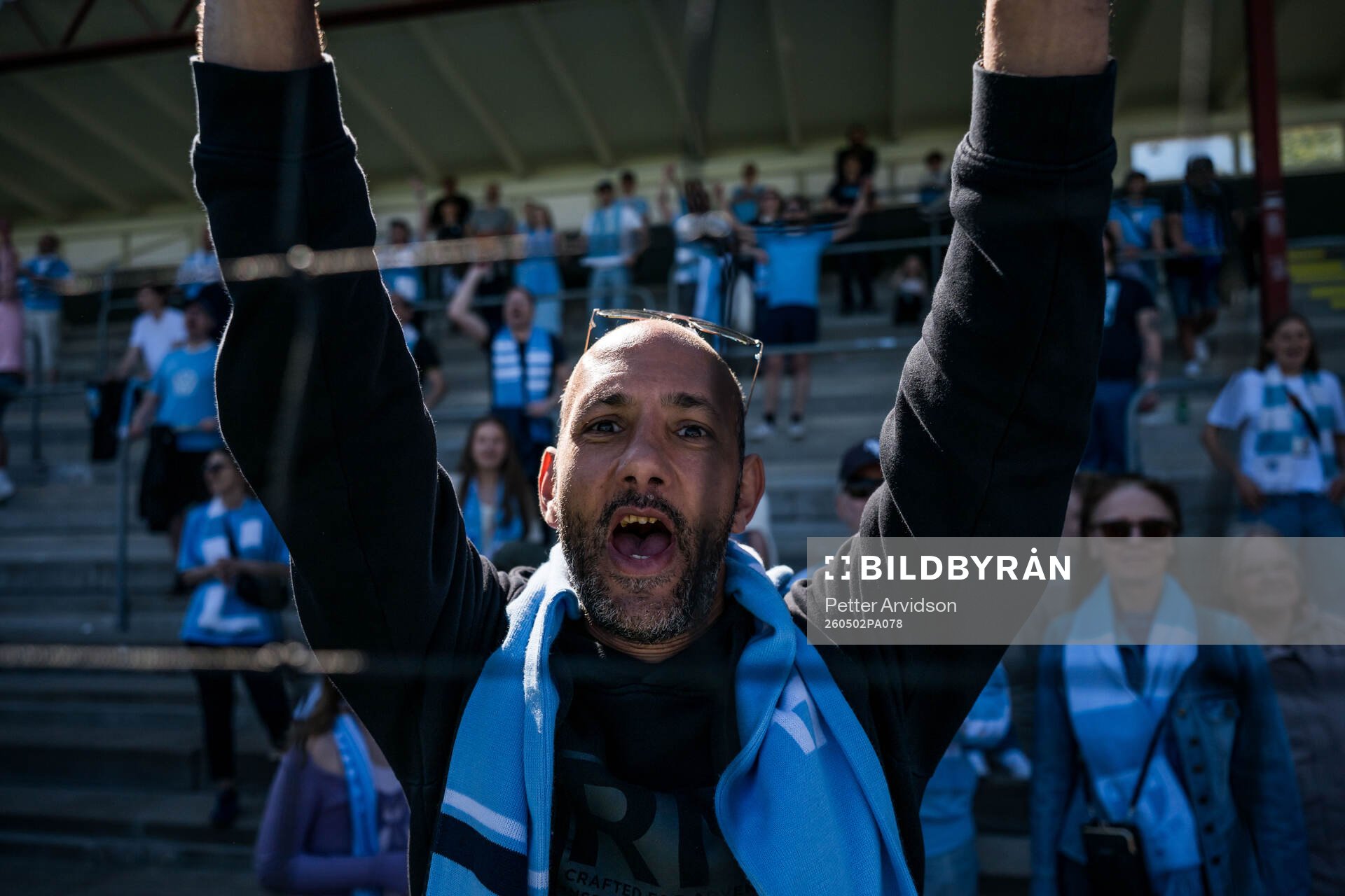 Malmö FFs supportrar jublar