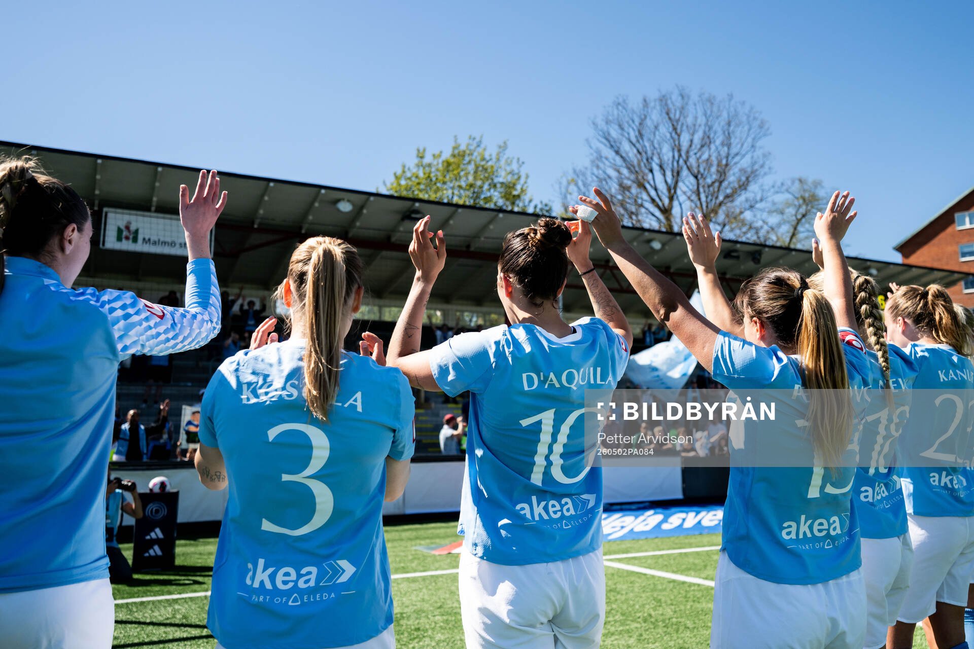 Malmö FFs Katariina Kosola, Isabella D'Aquila och Emma