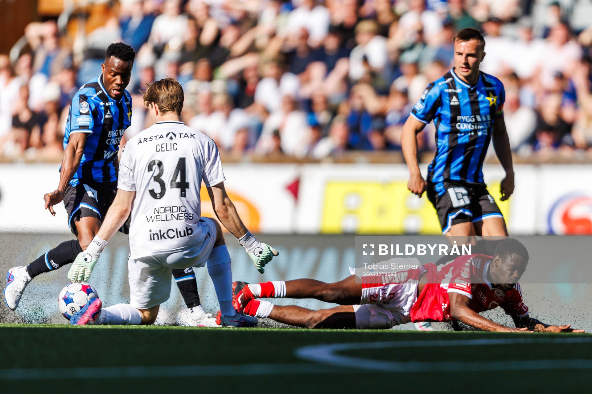 Sirius Mohamed Soumah, målvakt David Celic och Kalmars