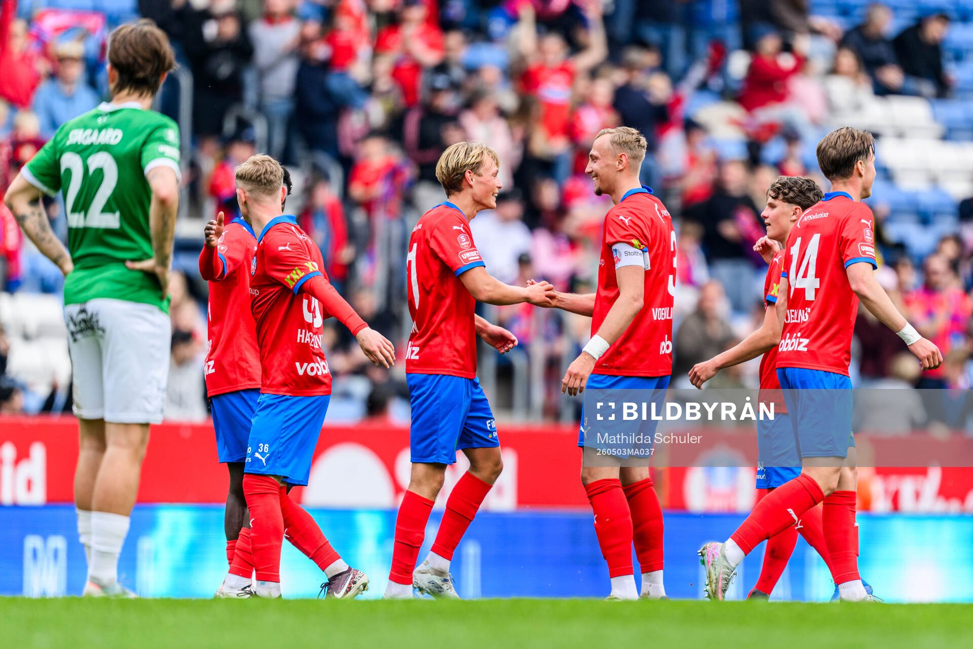 Helsingborgs Alvin Nordin och Jakob Voelkerling Persson