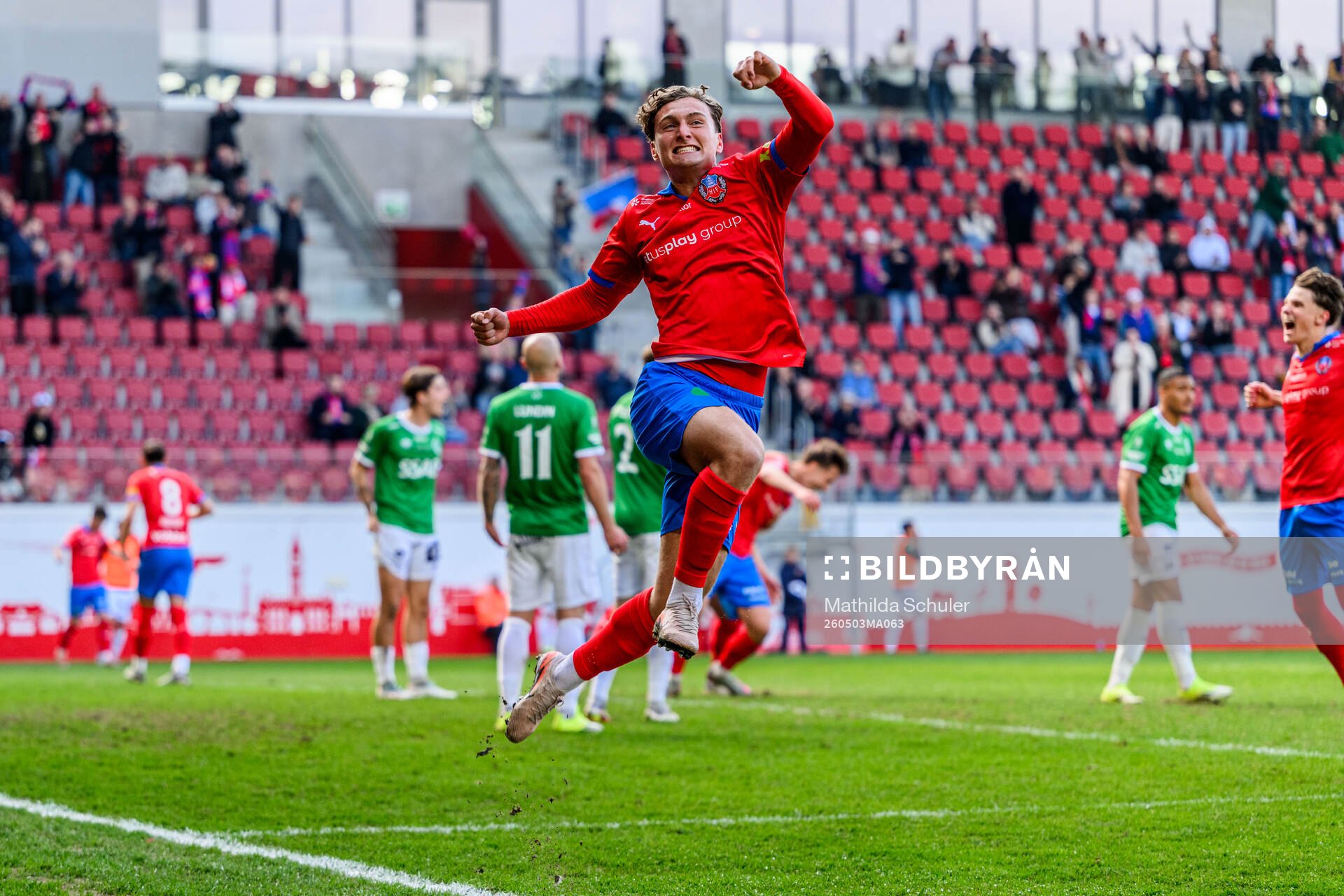 Helsingborgs Casper Ljung Hofvendahl jublar