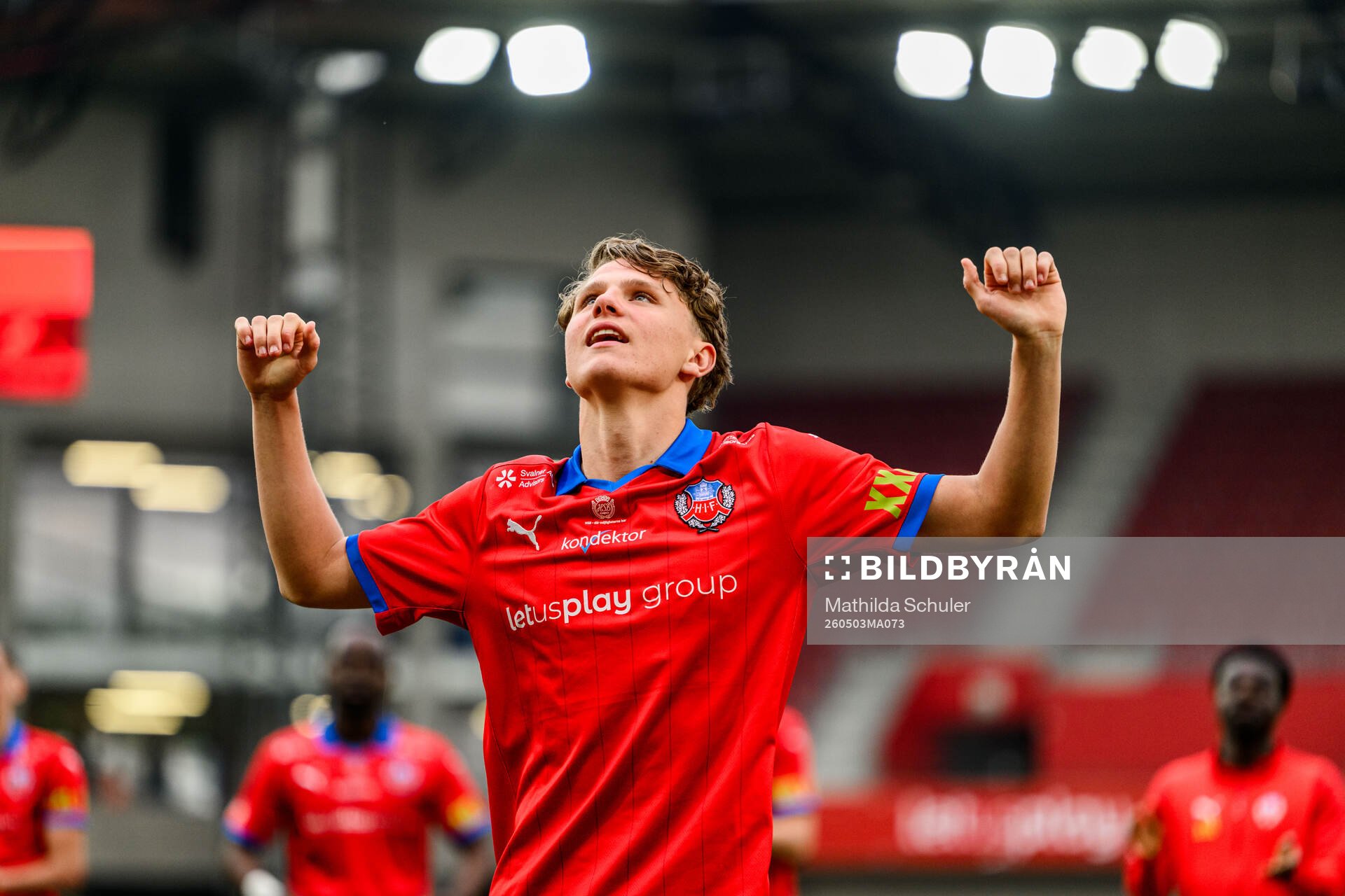 Helsingborgs Lucas Landgren Persson jublar