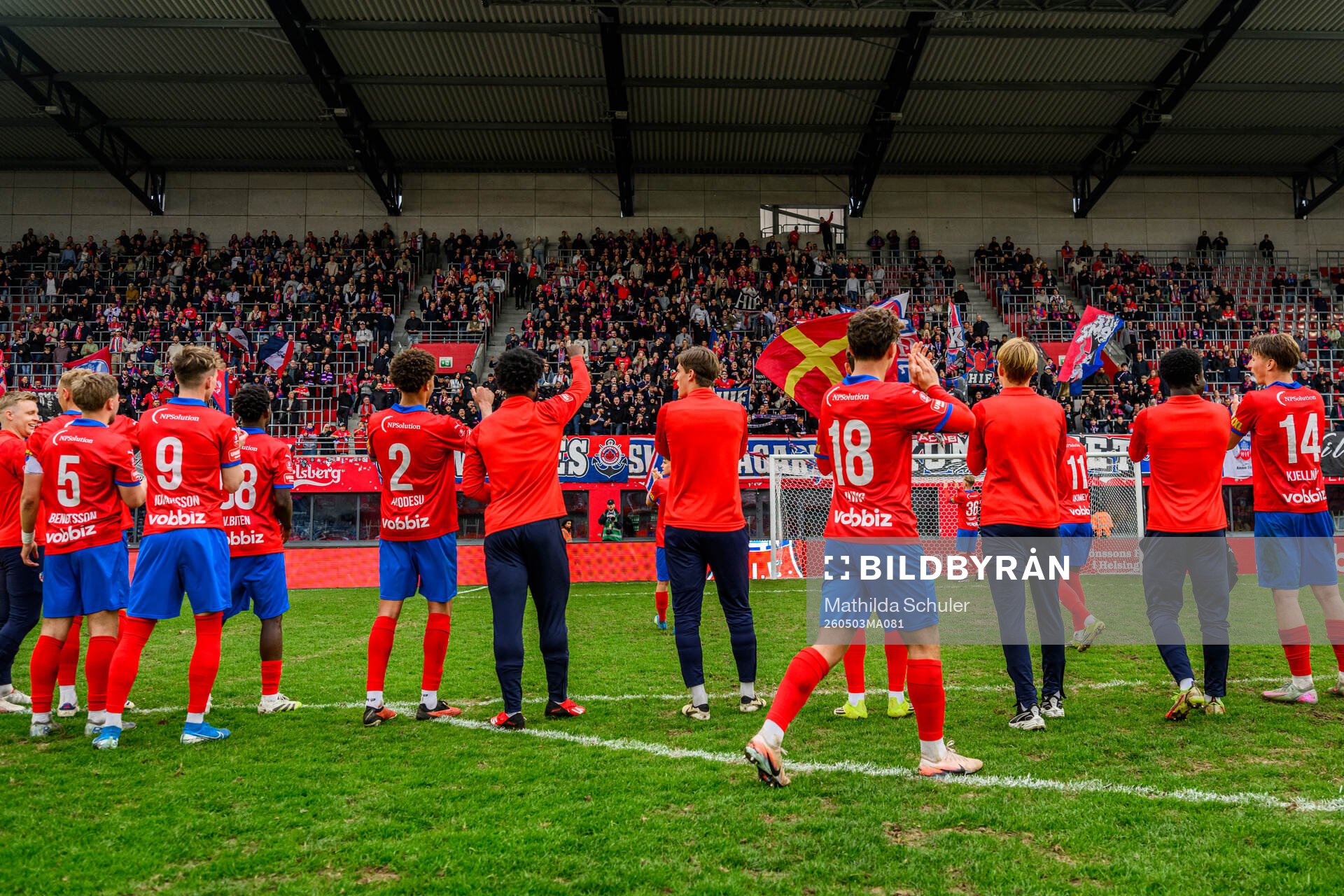 Helsingborgs spelare jublar