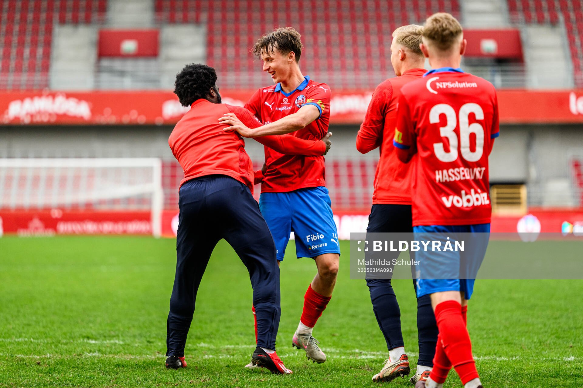 Helsingborgs Lukas Kjellnäs jublar