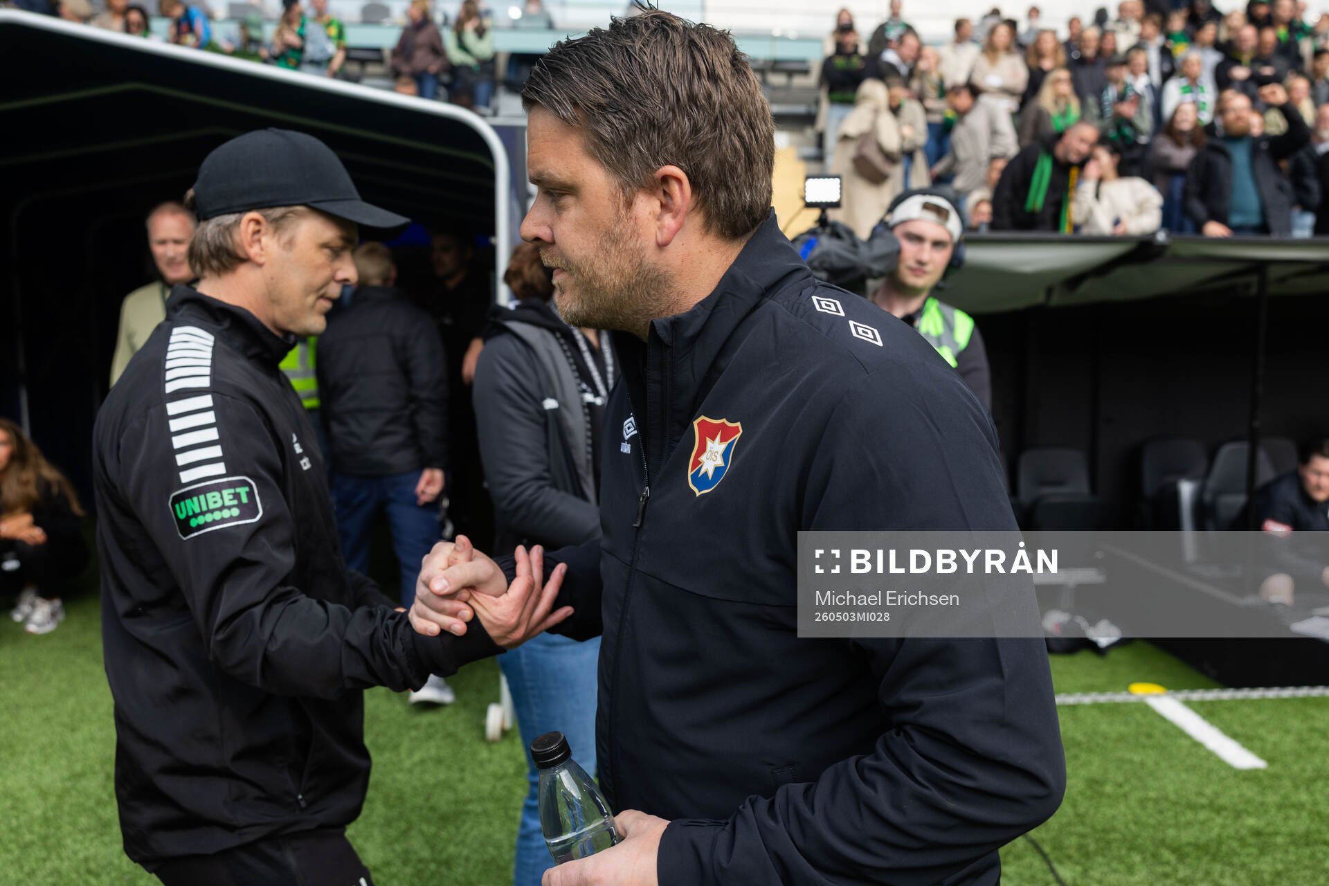 GAIS tränare Fredrik Holmberg och Örgrytes tränare