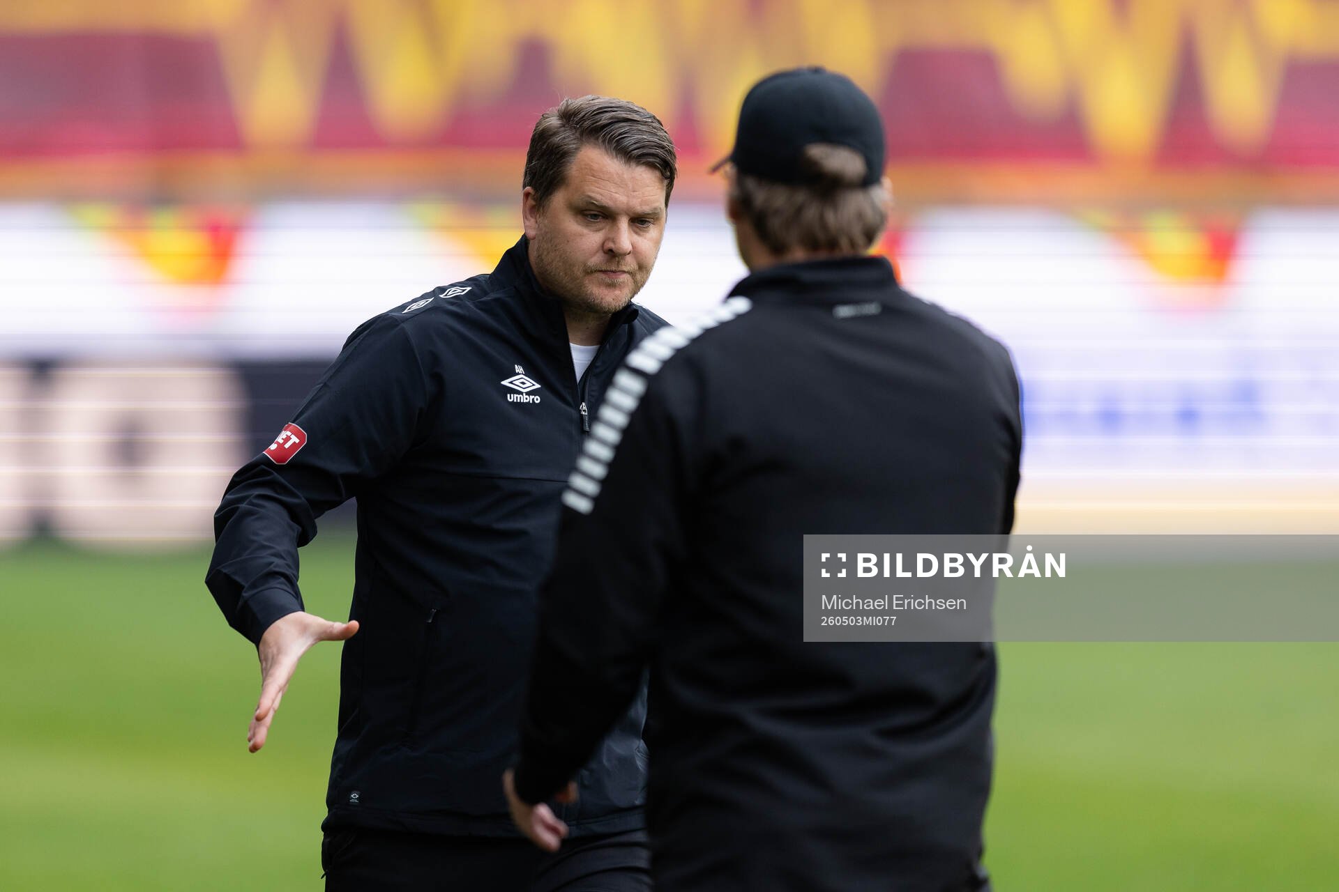 Örgrytes tränare Andreas Holmberg och GAIS tränare